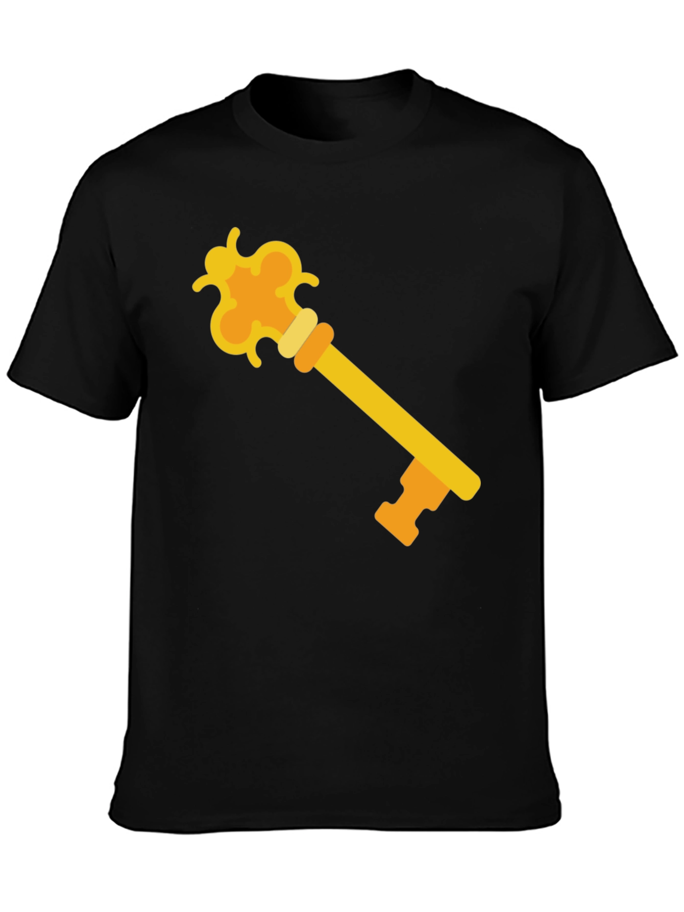 Black Golden Key Graphic Tee - Unlock Your Style! view 3