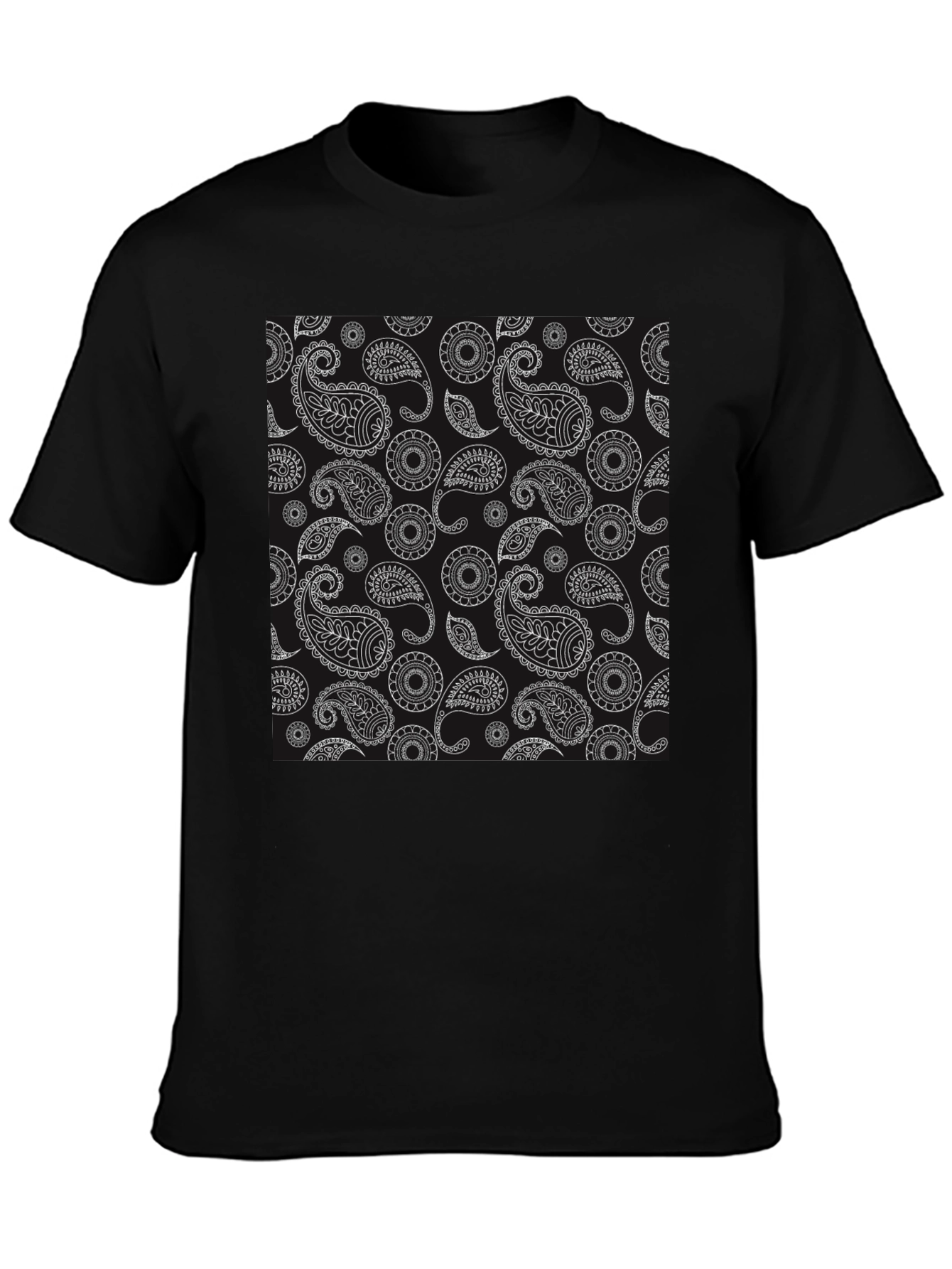 Black Black Paisley Print T-Shirt view 3