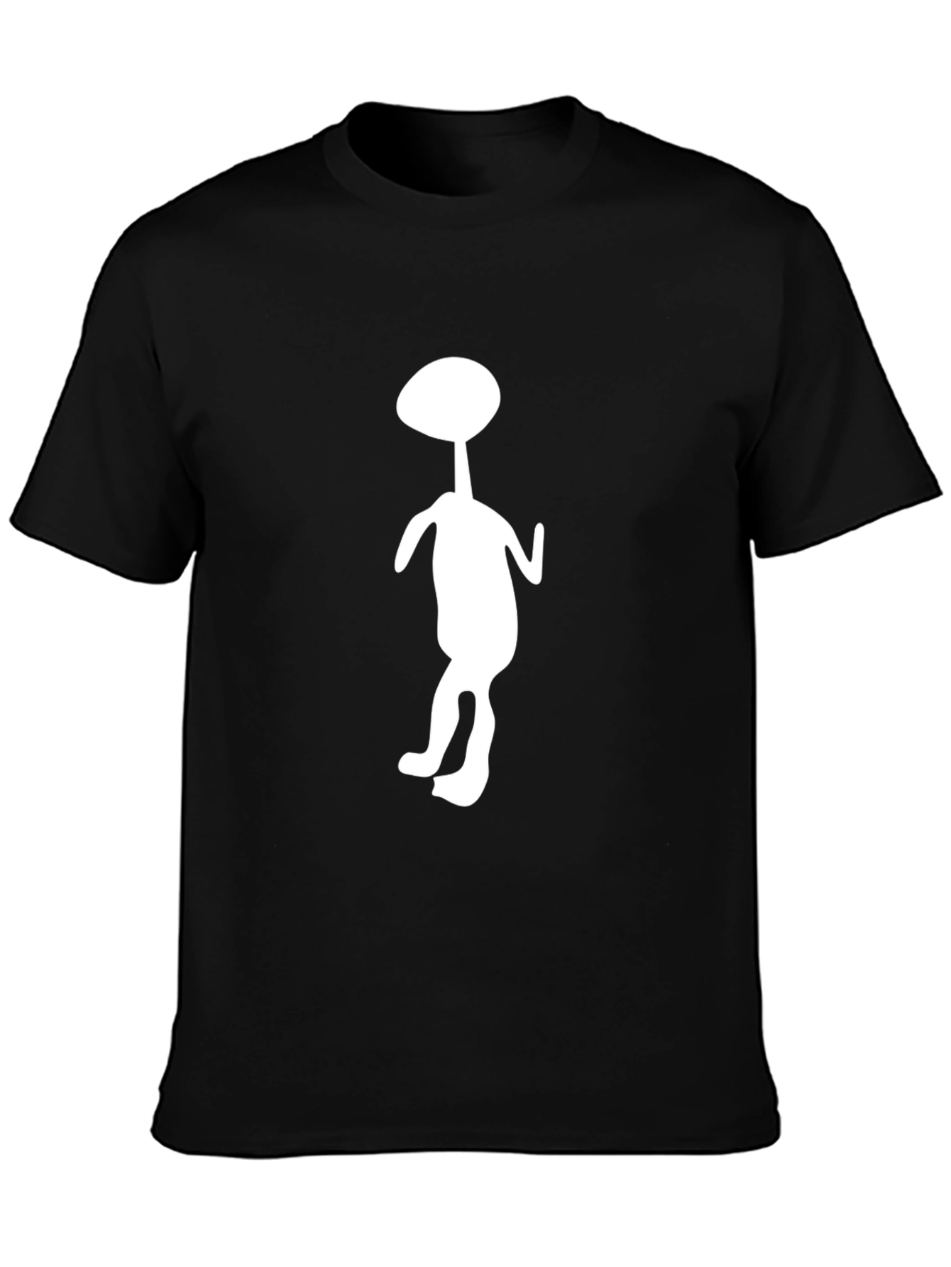 Black Novelty Graphic T-Shirt - Unique Silhouette Design view 3