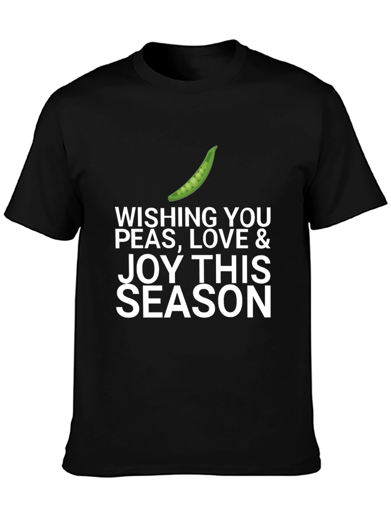 Black Wishing Peas, Love & Joy Season T-Shirt view 3