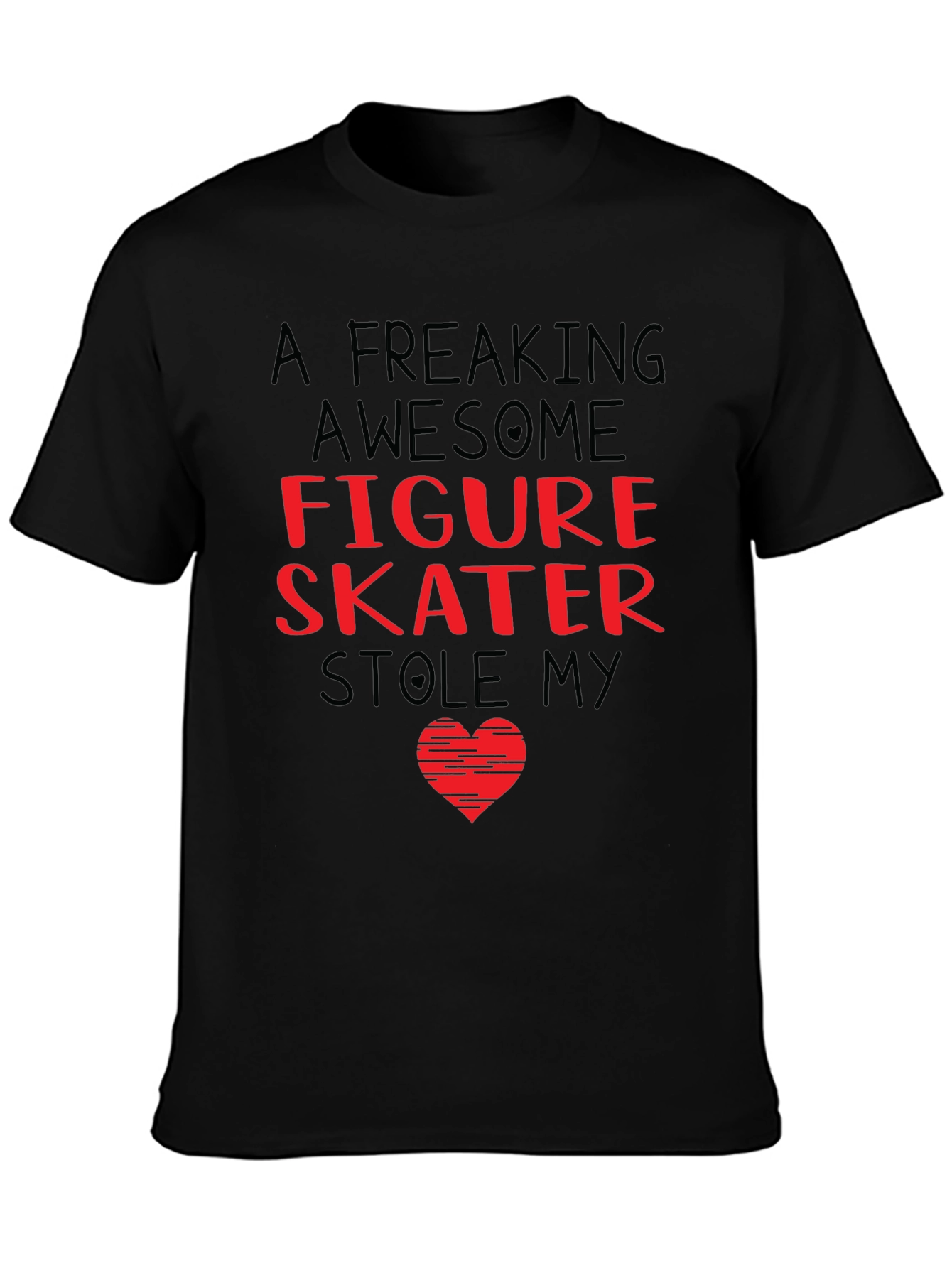 Black Figure Skater Stole My Heart T-Shirt view 3