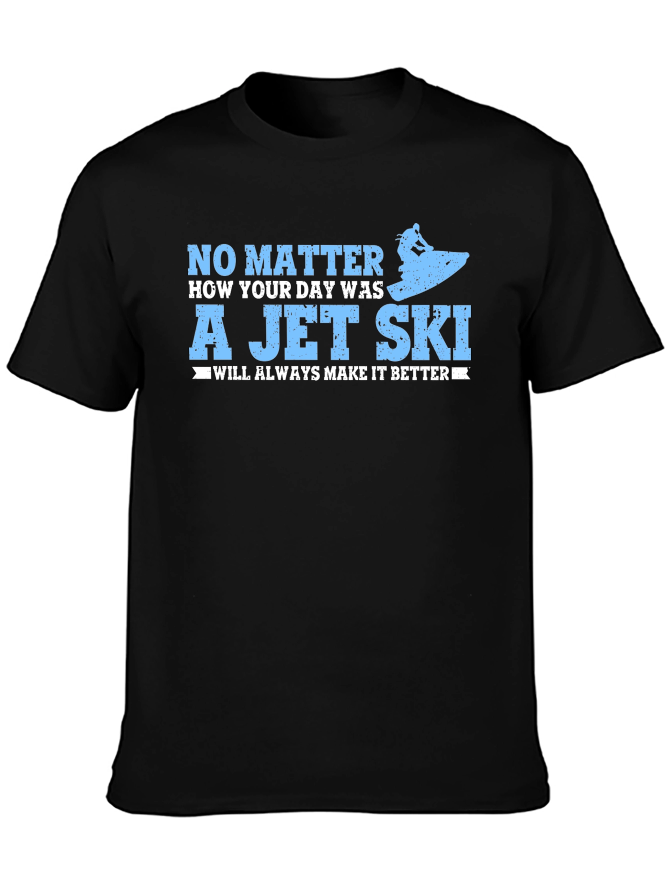 Black Jet Ski T-Shirt - Make It Better view 3