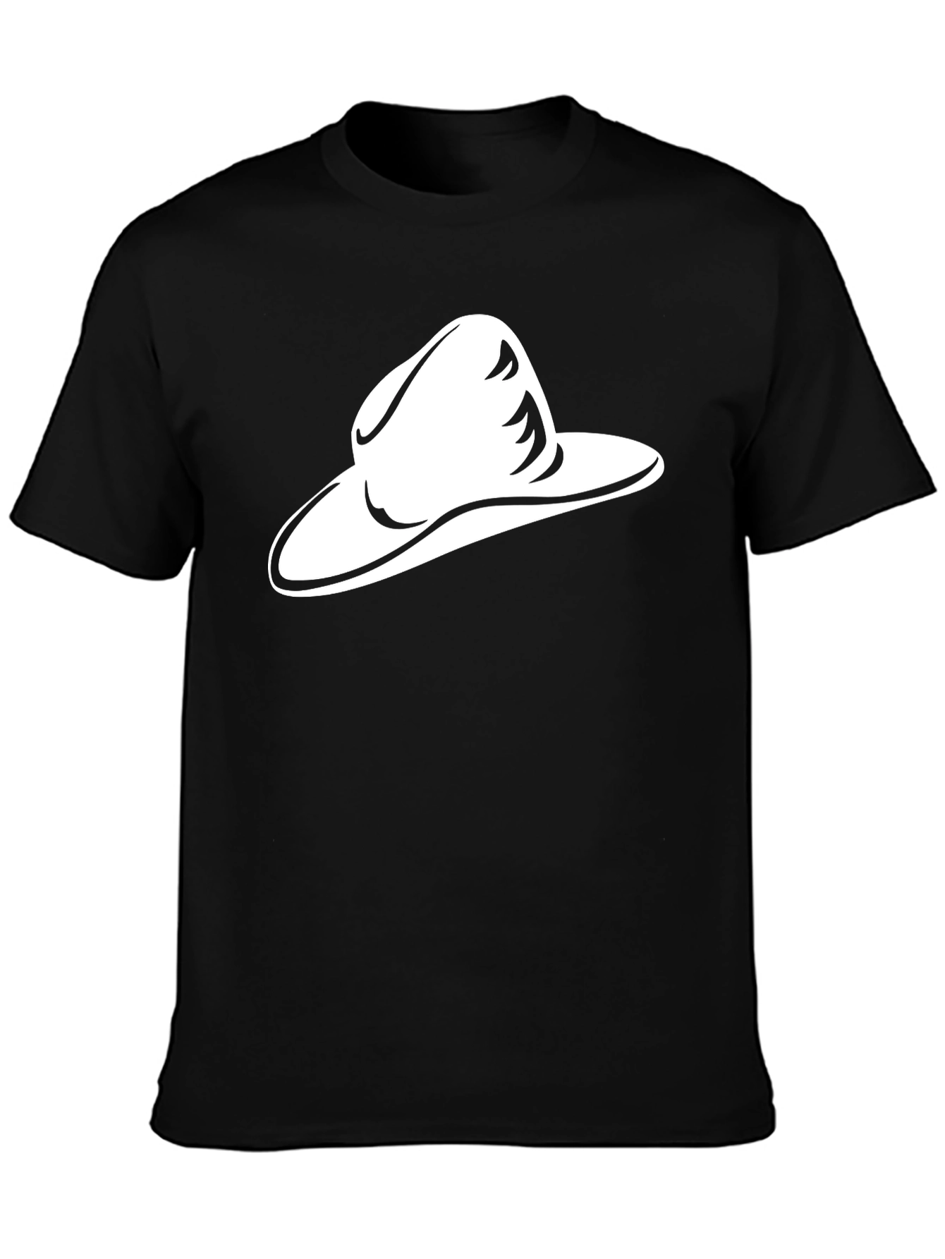 Black Cowboy Hat Graphic T-Shirt - Black view 3