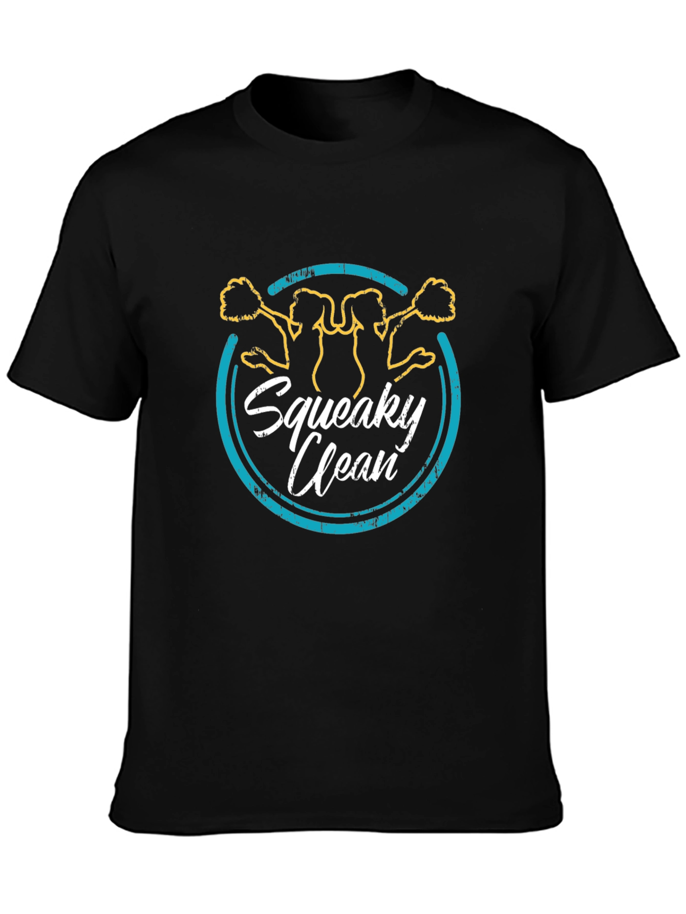 Black Squeaky Clean Graphic Tee - Unisex Cotton T-Shirt view 3