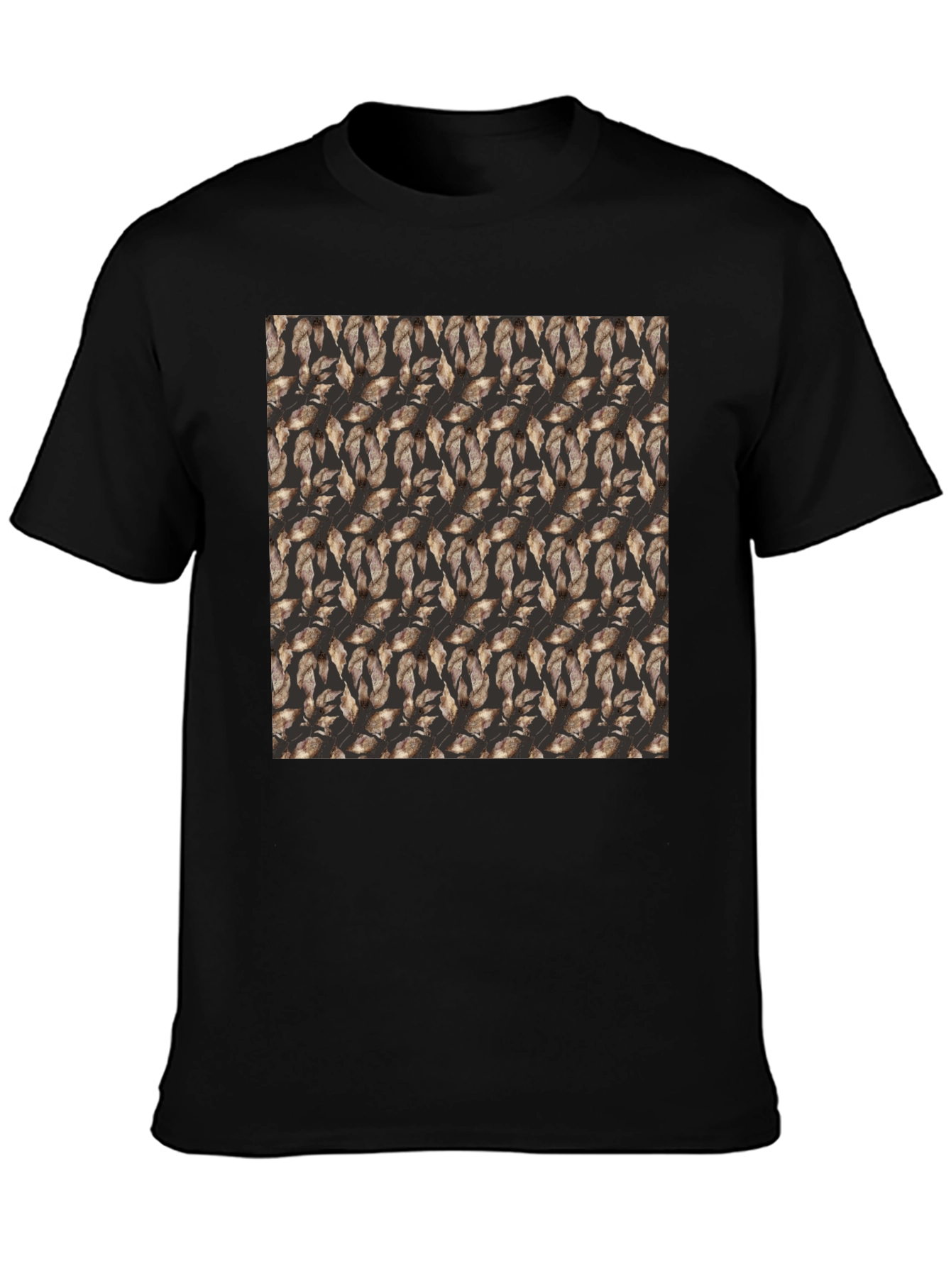 Black Autumn Leaves T-Shirt - Nature Inspired Design view 3