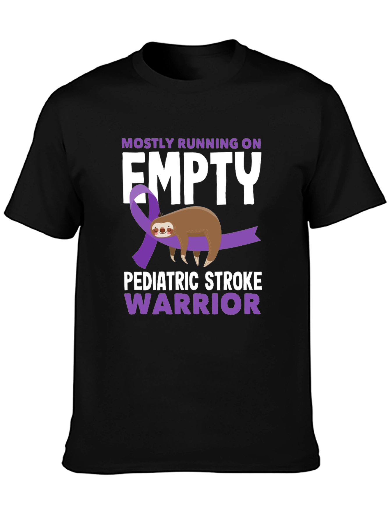 Black Pediatric Stroke Warrior T-Shirt view 3
