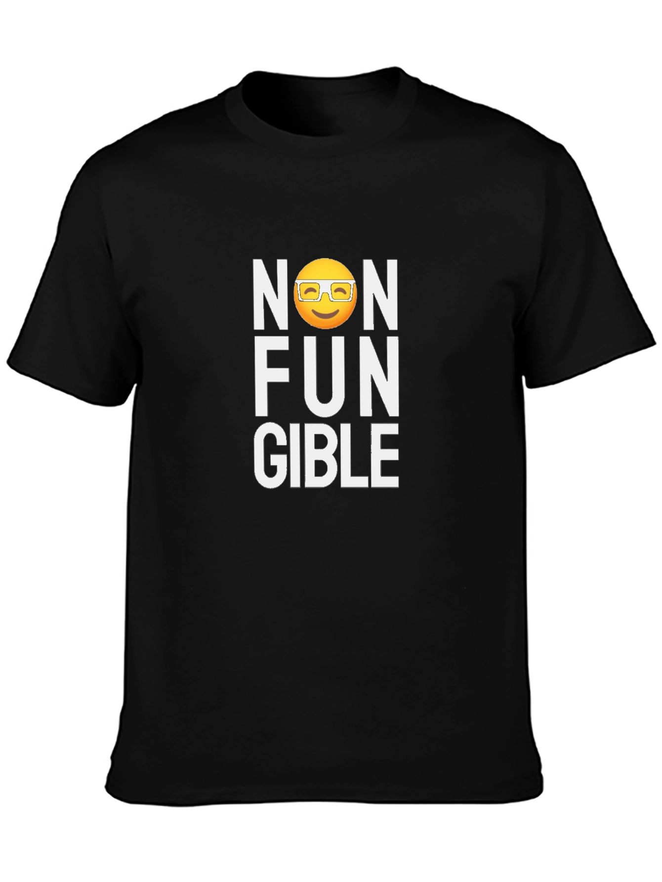Black Non Fungible Emoji Graphic Tee view 3