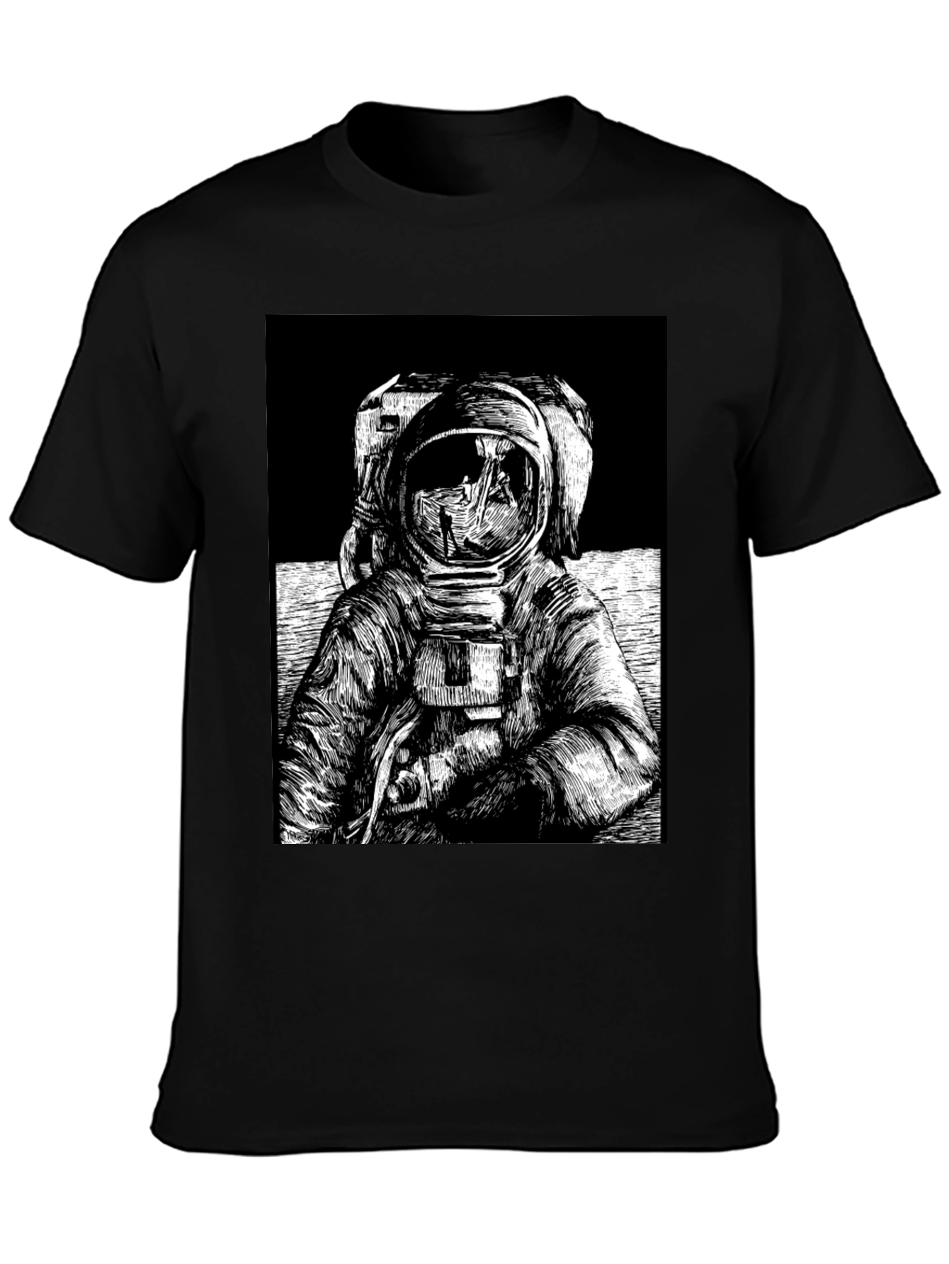 Black Astronaut Graphic Tee - Space Explorer T-Shirt view 3
