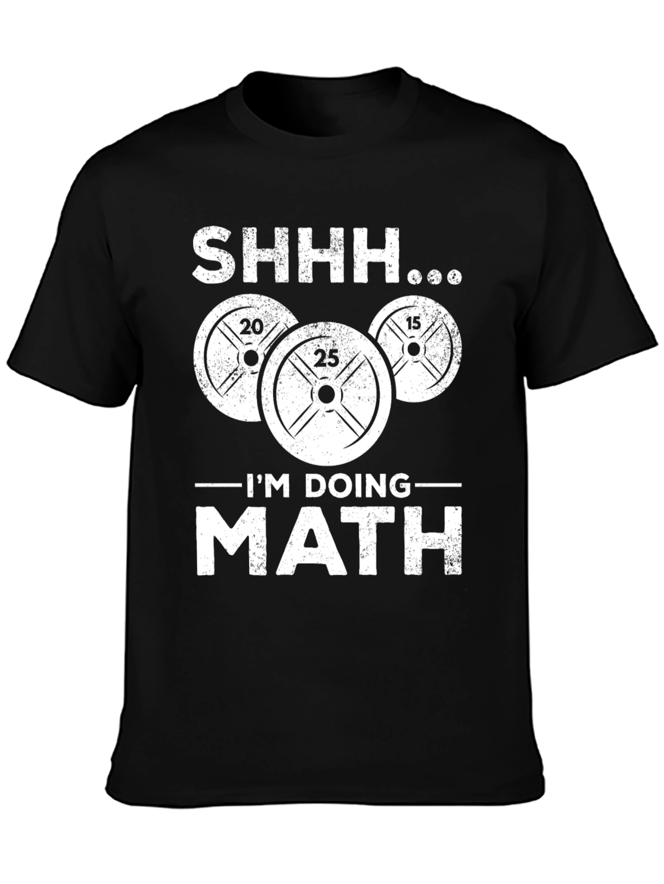 Black Funny Gym Math Workout T-Shirt view 3