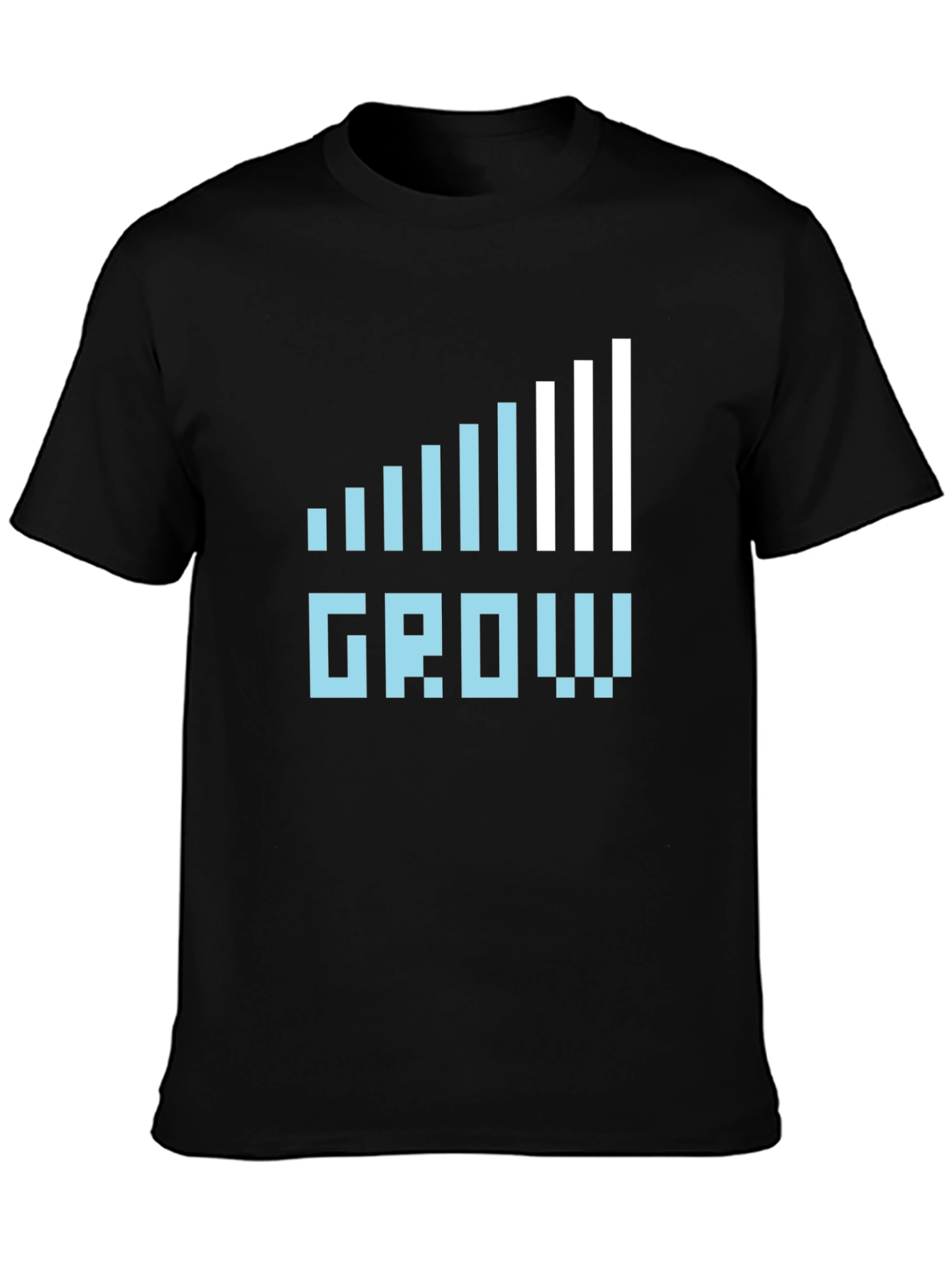 Black Grow Graphic Tee - Black Casual Cotton T-Shirt view 3