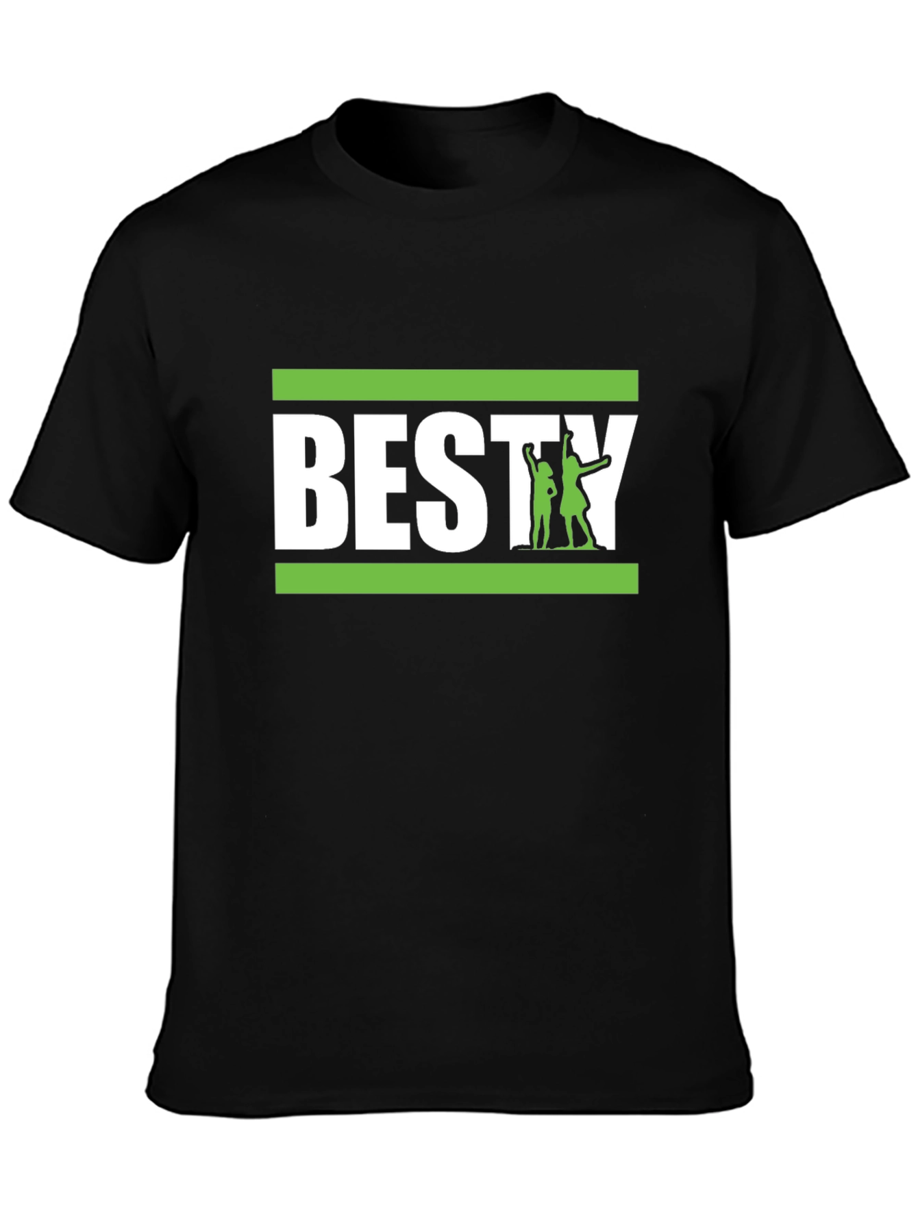 Black Besty Graphic Tee - Black Cotton Blend T-Shirt view 3