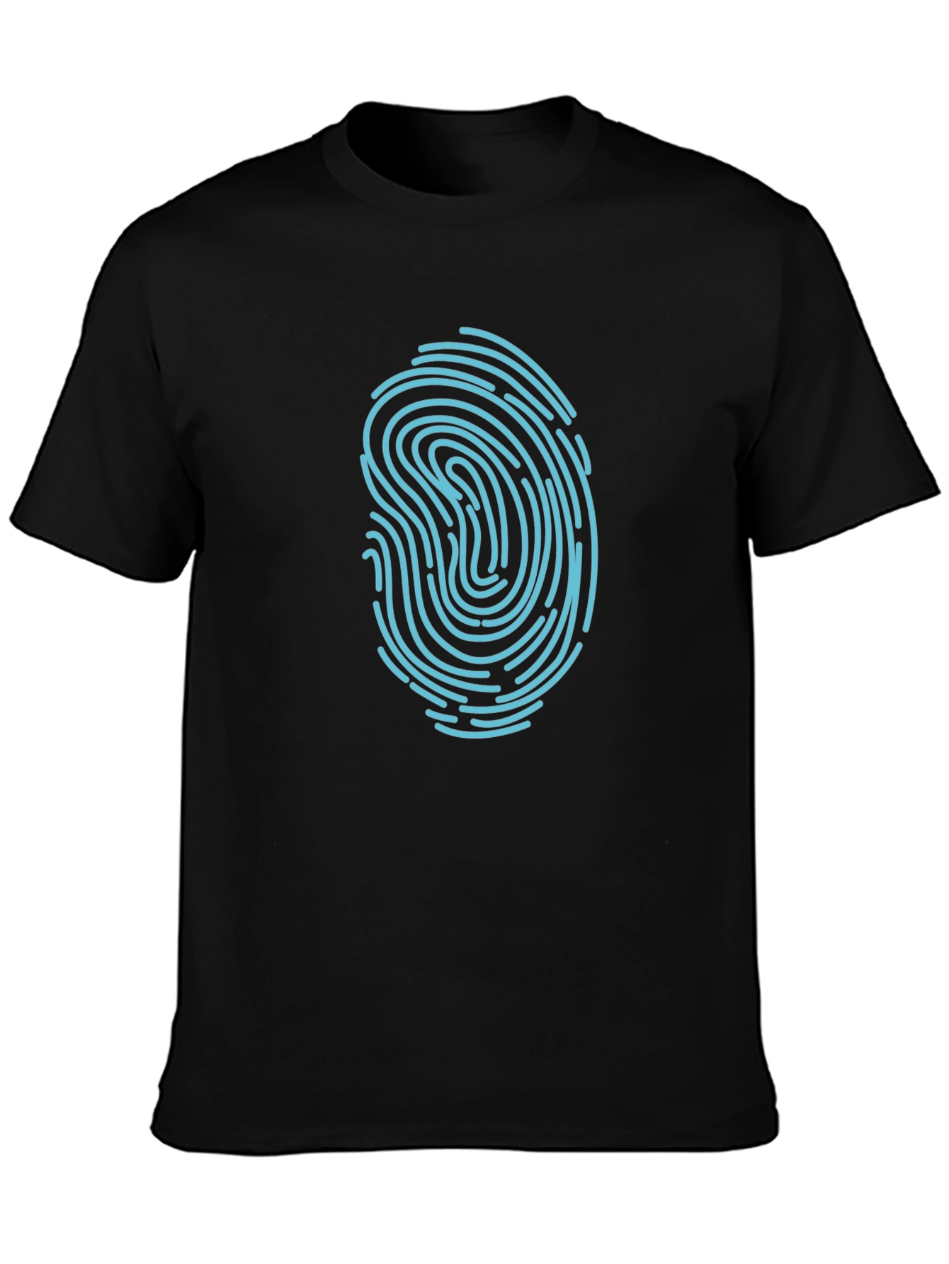 Black Fingerprint Graphic Black T-Shirt view 3