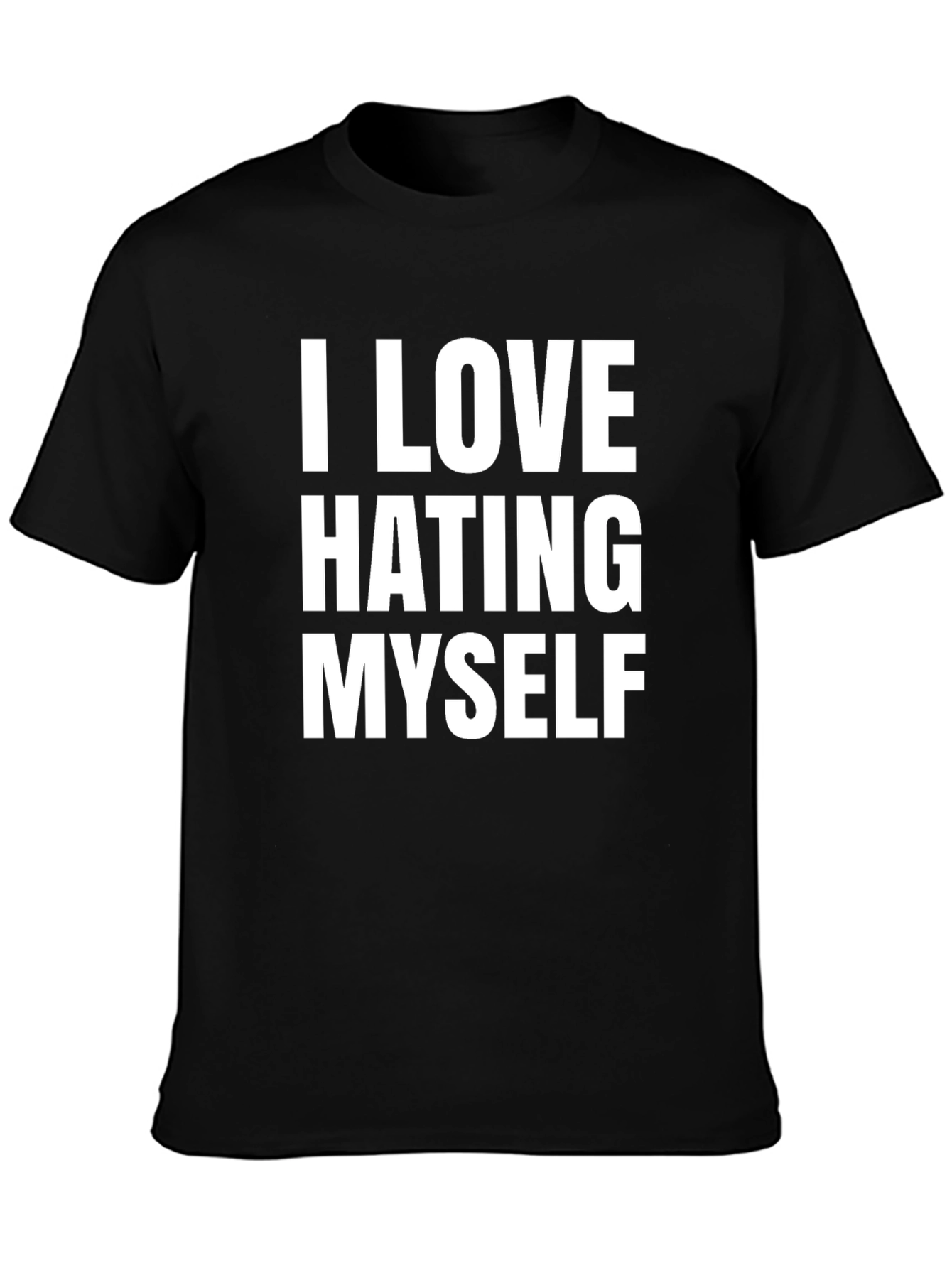 Black I Love Hating Myself Graphic Tee view 3