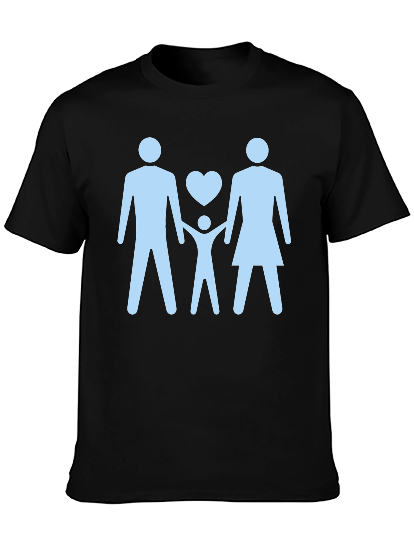 Black Family Love Graphic Print Black T-Shirt view 3