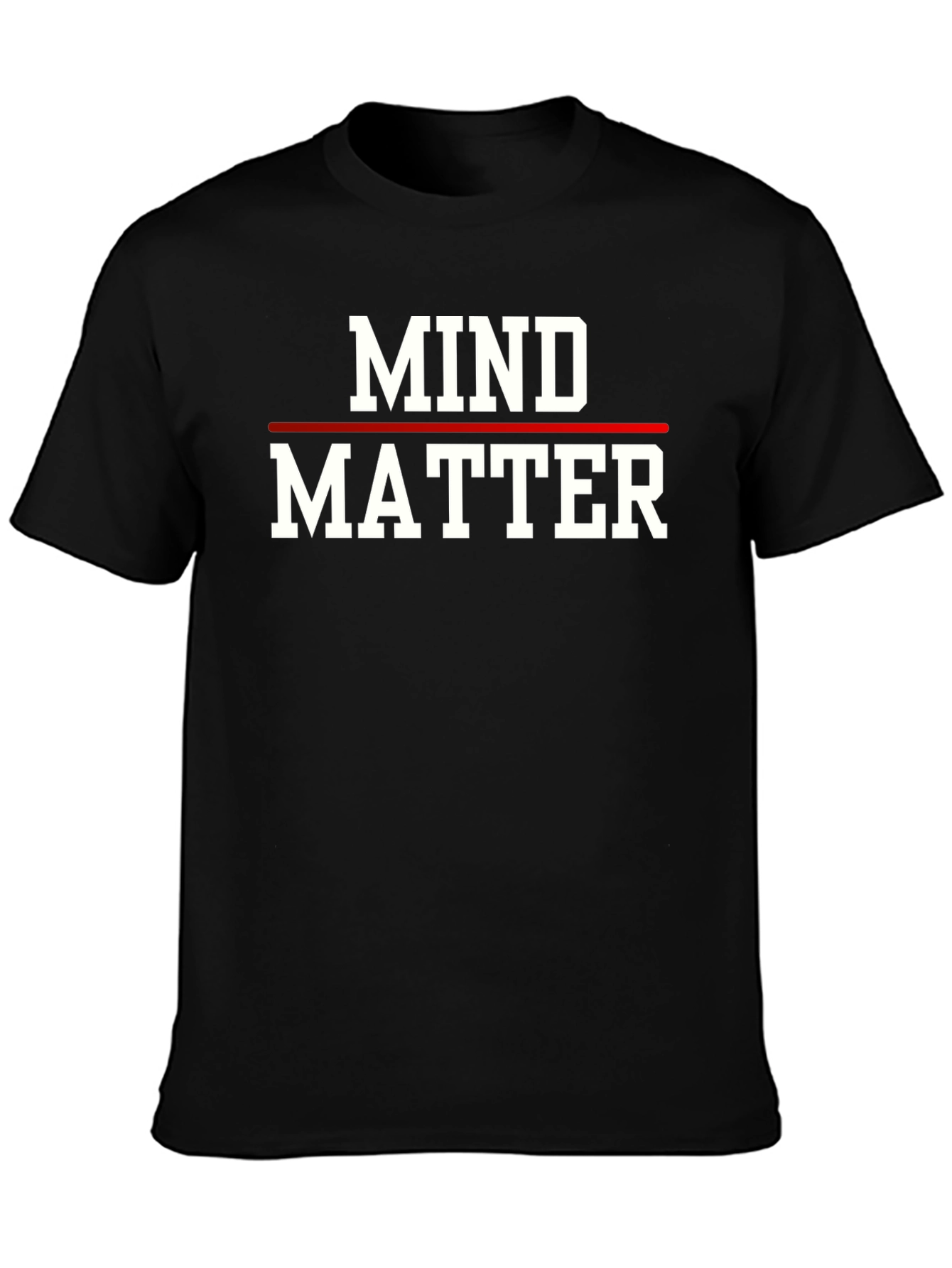 Black Mind Over Matter Graphic Tee - Unisex Black T-Shirt view 3