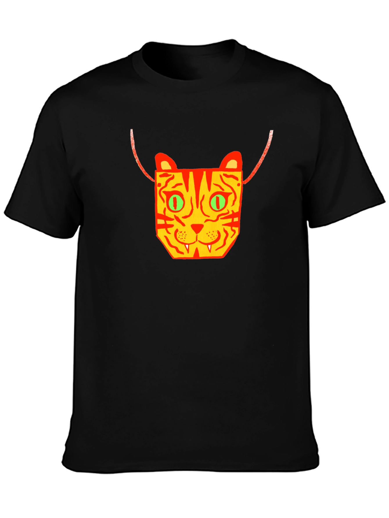 Black Graphic Cat T-Shirt - Cool & Unique Design view 3