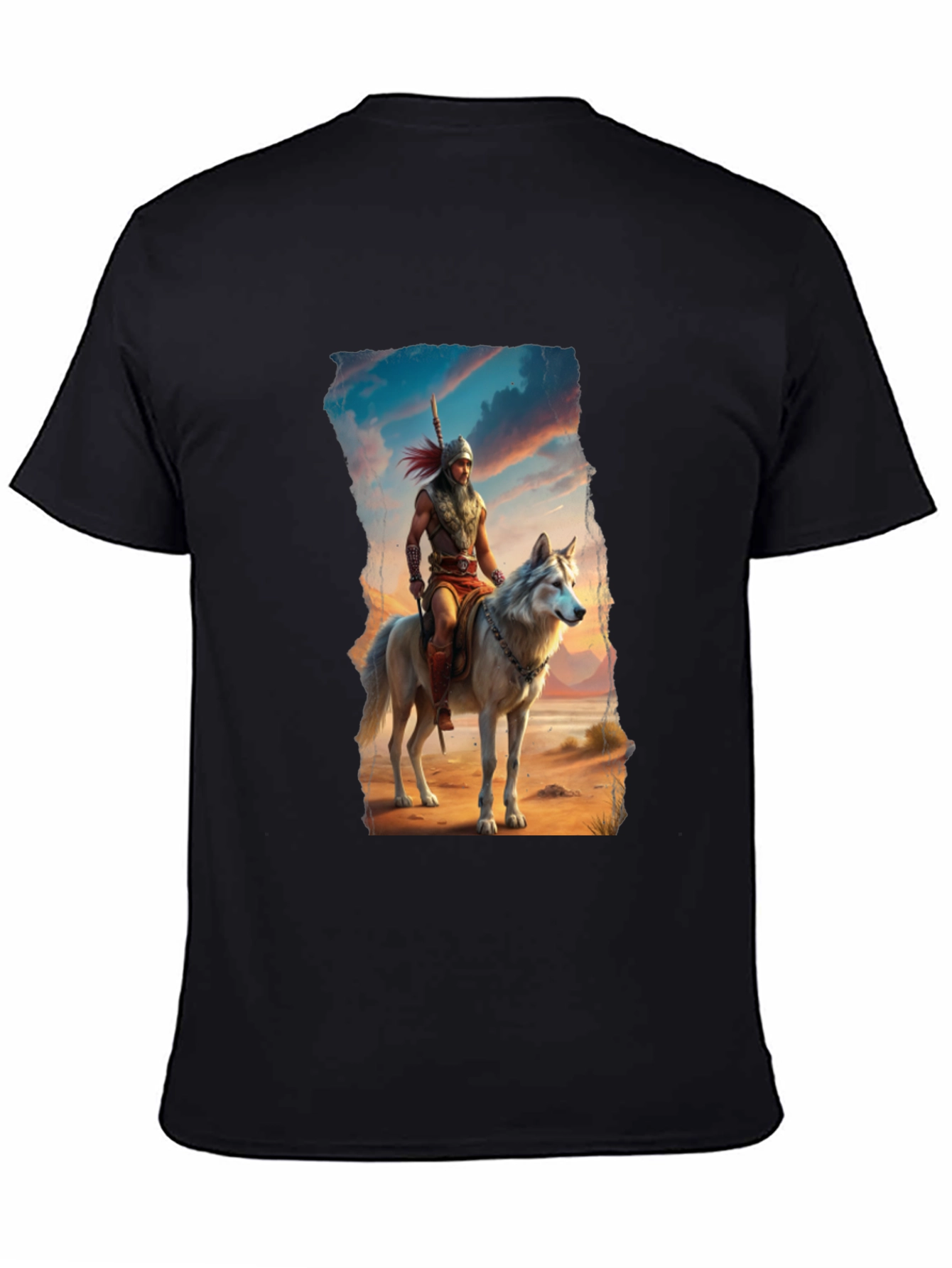 Warrior Wolf Rider Graphic Tee - Cool T-Shirt - 4