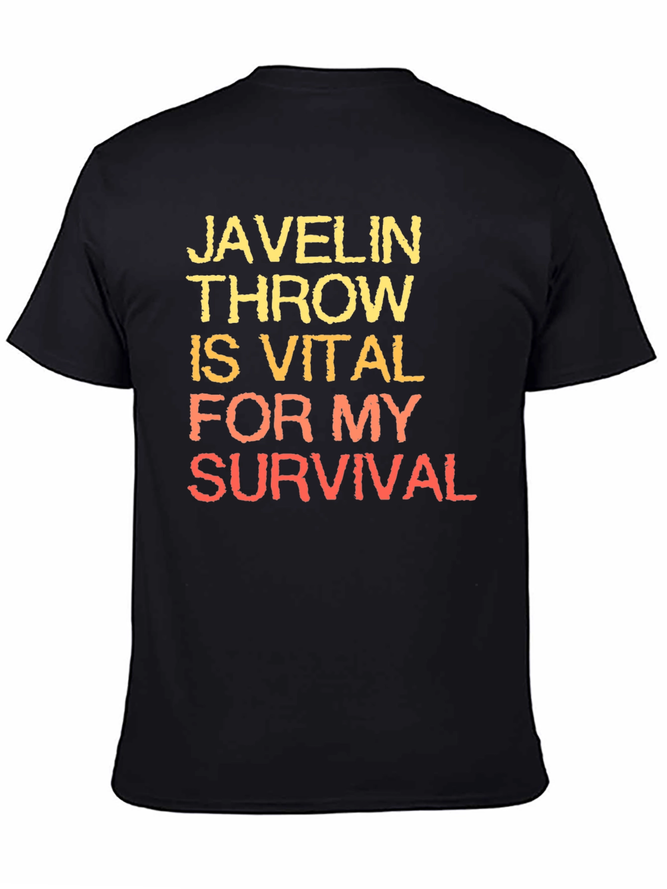 Black Javelin Throw Survival Black T-Shirt view 4