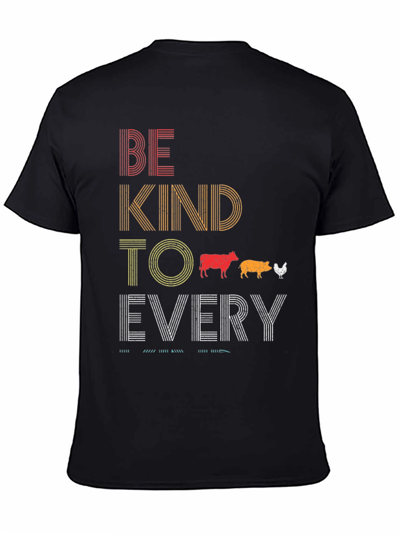 Black Be Kind To Every Kind Black T-Shirt view 4