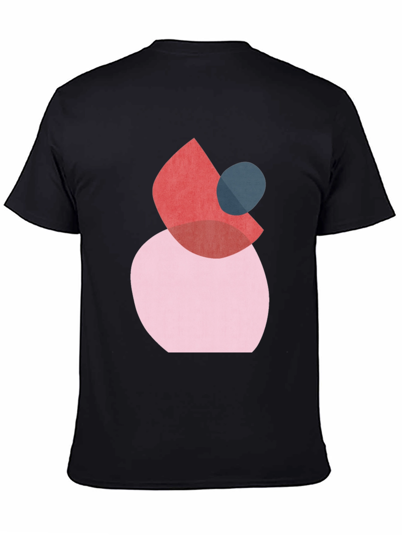 Black Abstract Shapes Black T-Shirt view 4