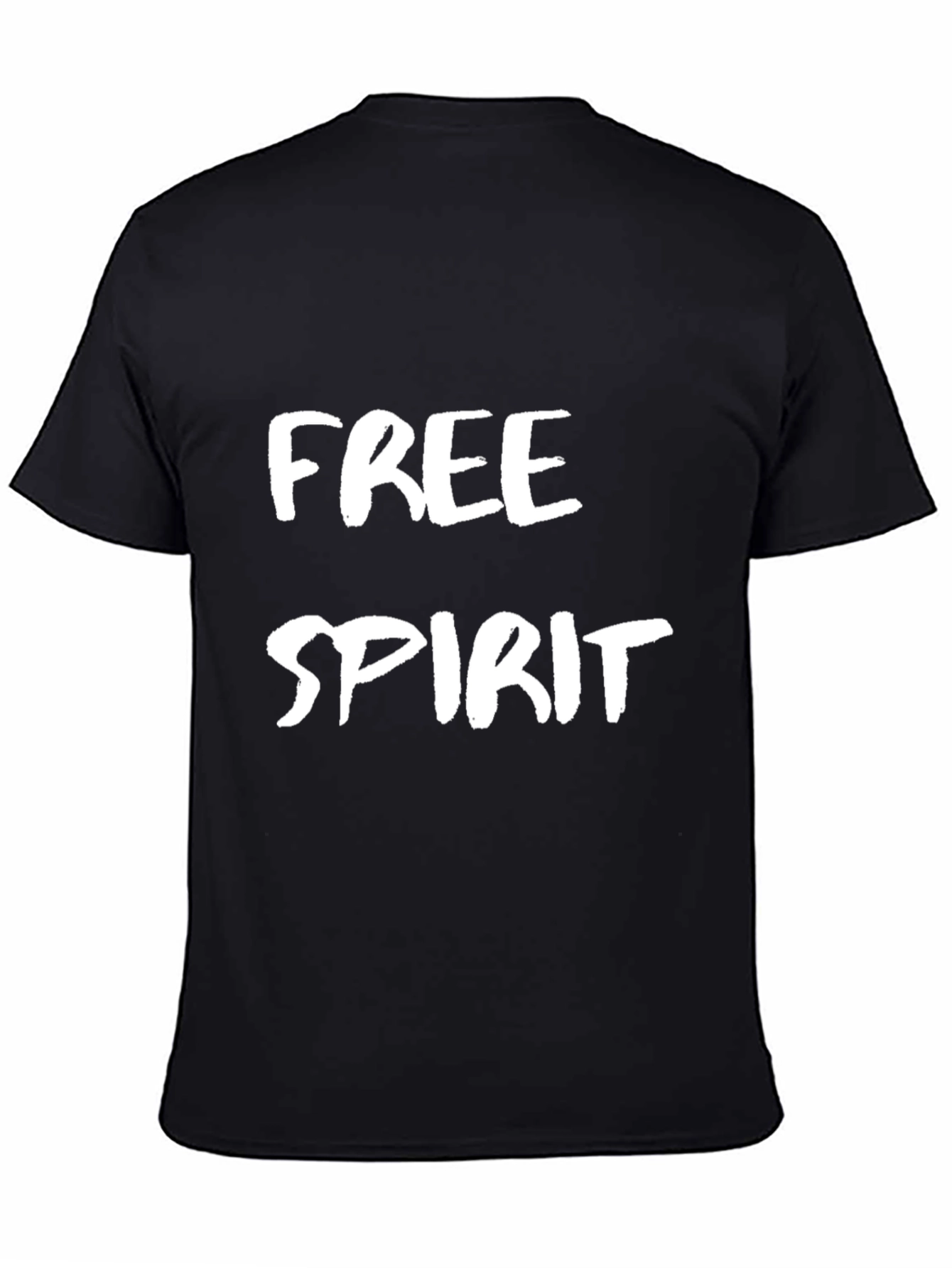 Black Free Spirit Graphic Tee - Black Cotton T-Shirt view 4