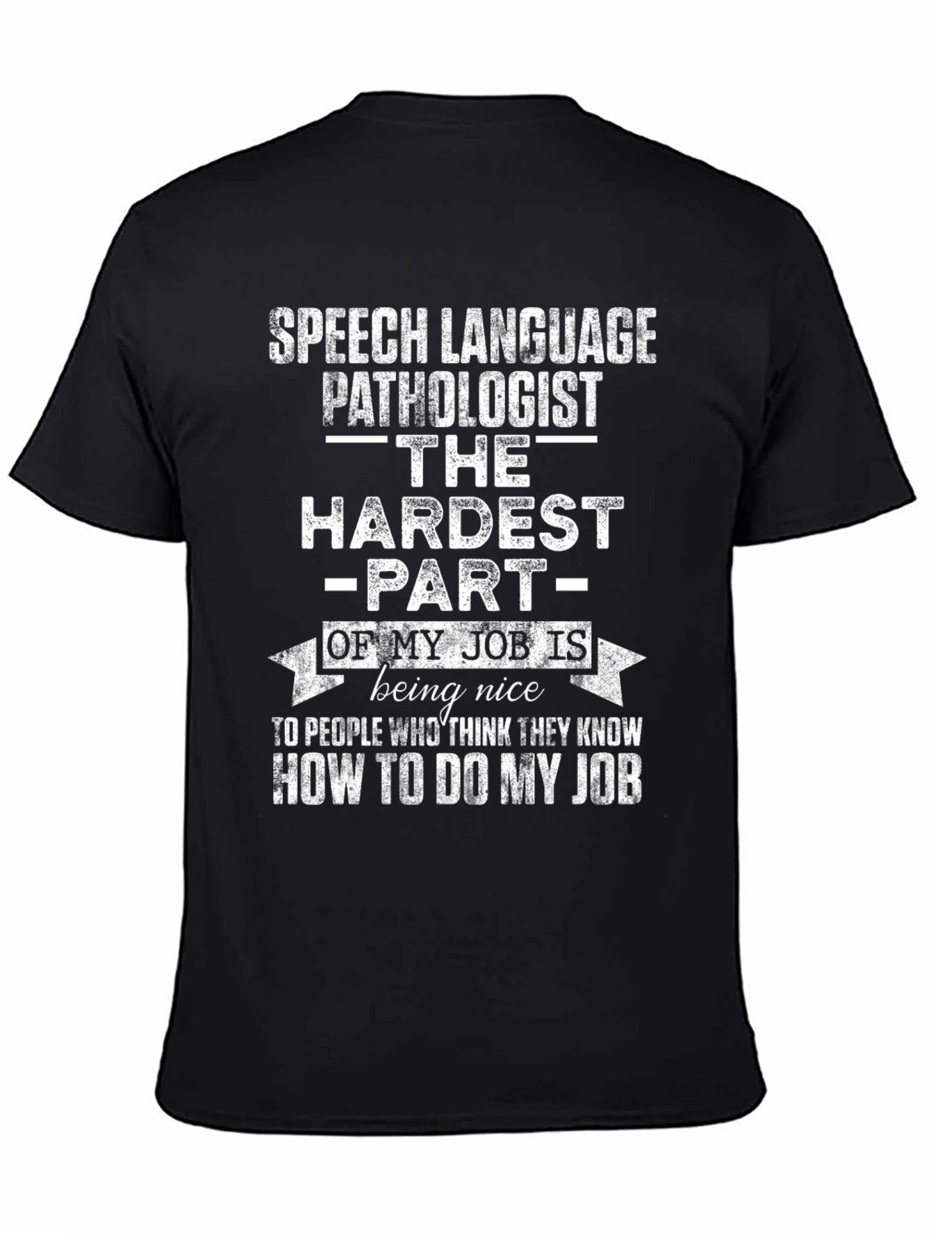 Black Speech Language Pathologist T-Shirt view 4