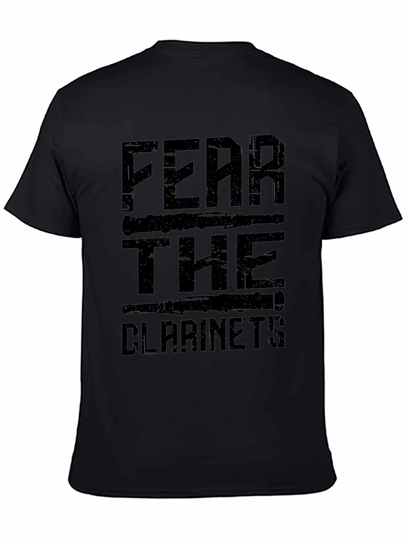Black Fear The Clarinets Graphic T-Shirt - Musician Apparel view 4