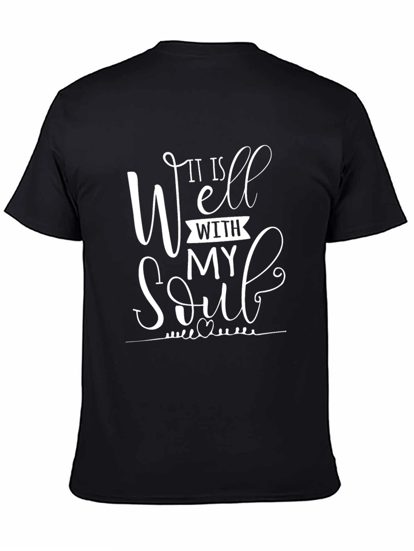 Black It Is Well With My Soul Black T-Shirt view 4