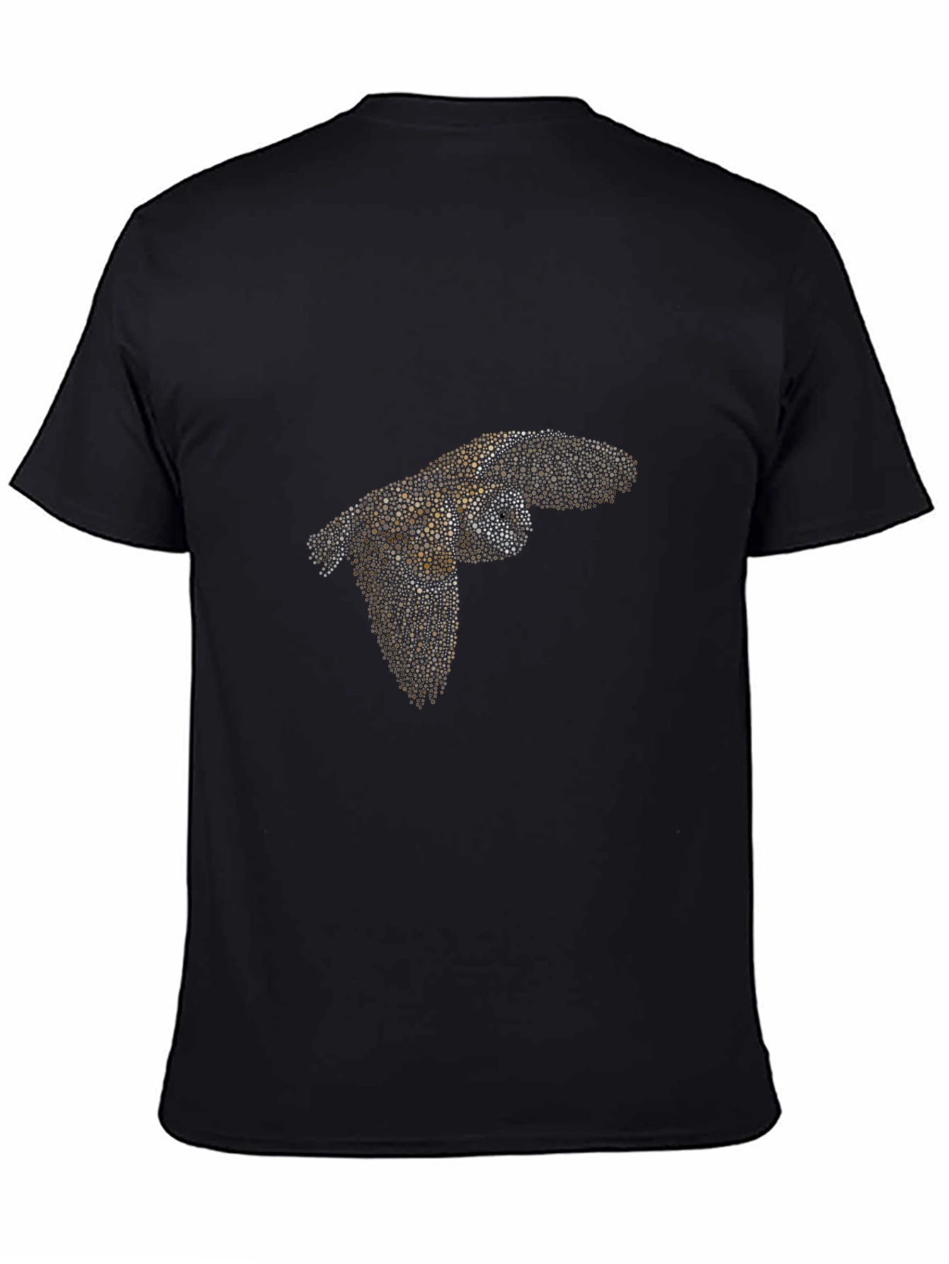 Black Owl Graphic Print Black T-Shirt view 4