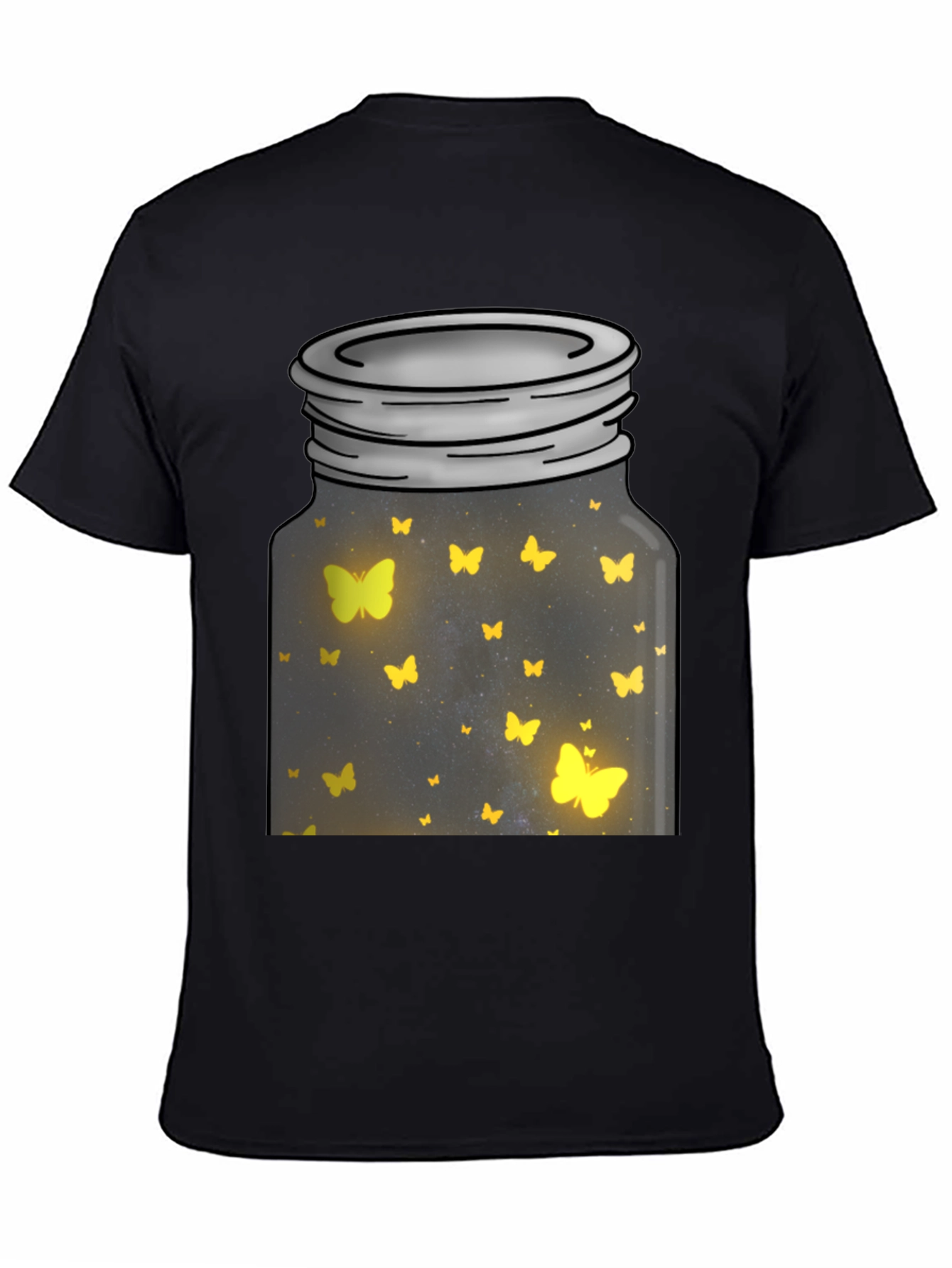 Black Butterfly Jar Graphic Tee view 4