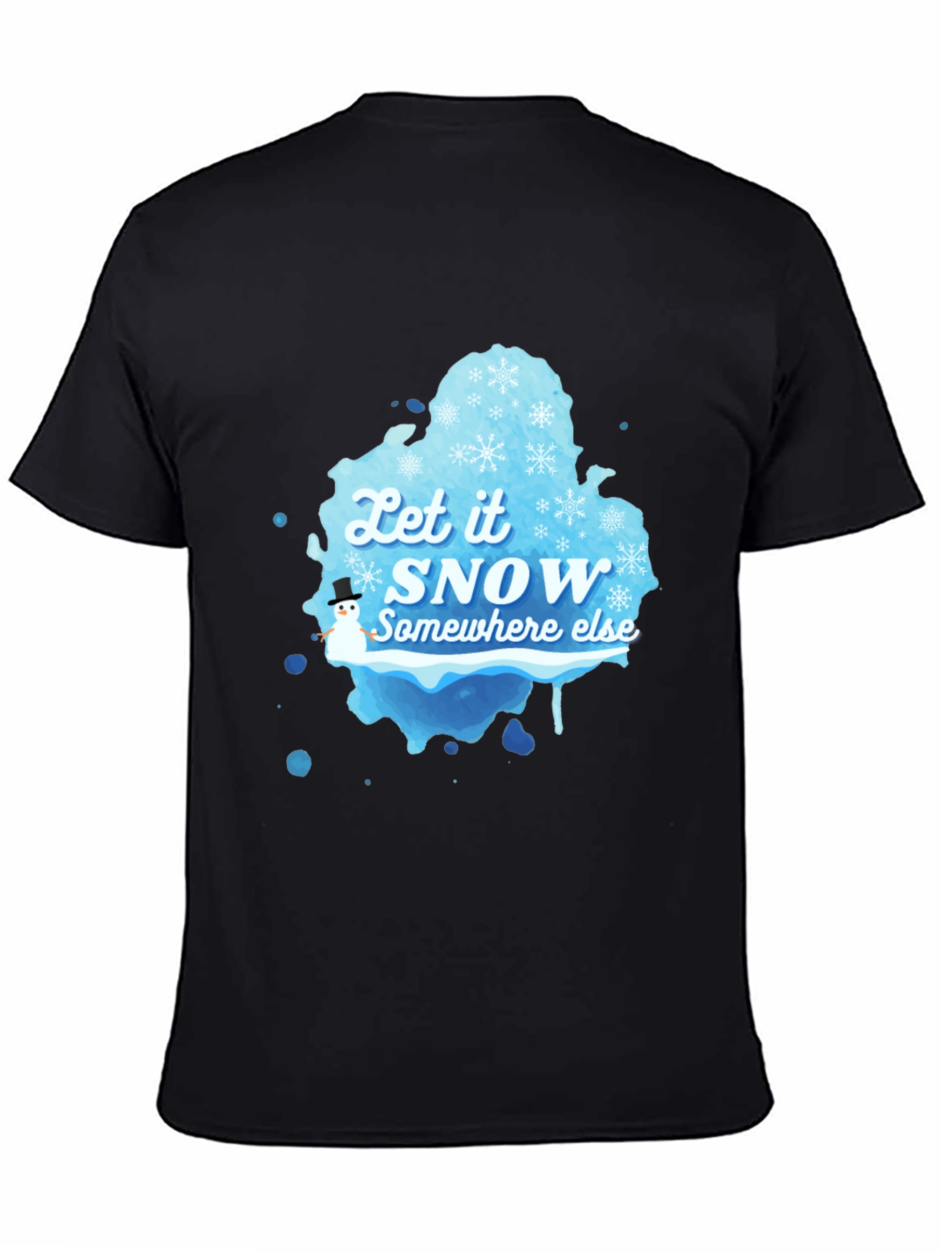 Black Let it Snow Graphic T-Shirt view 4