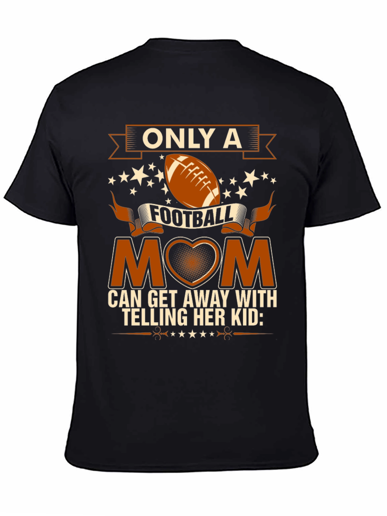 Football Mom Graphic Tee - Black - 4