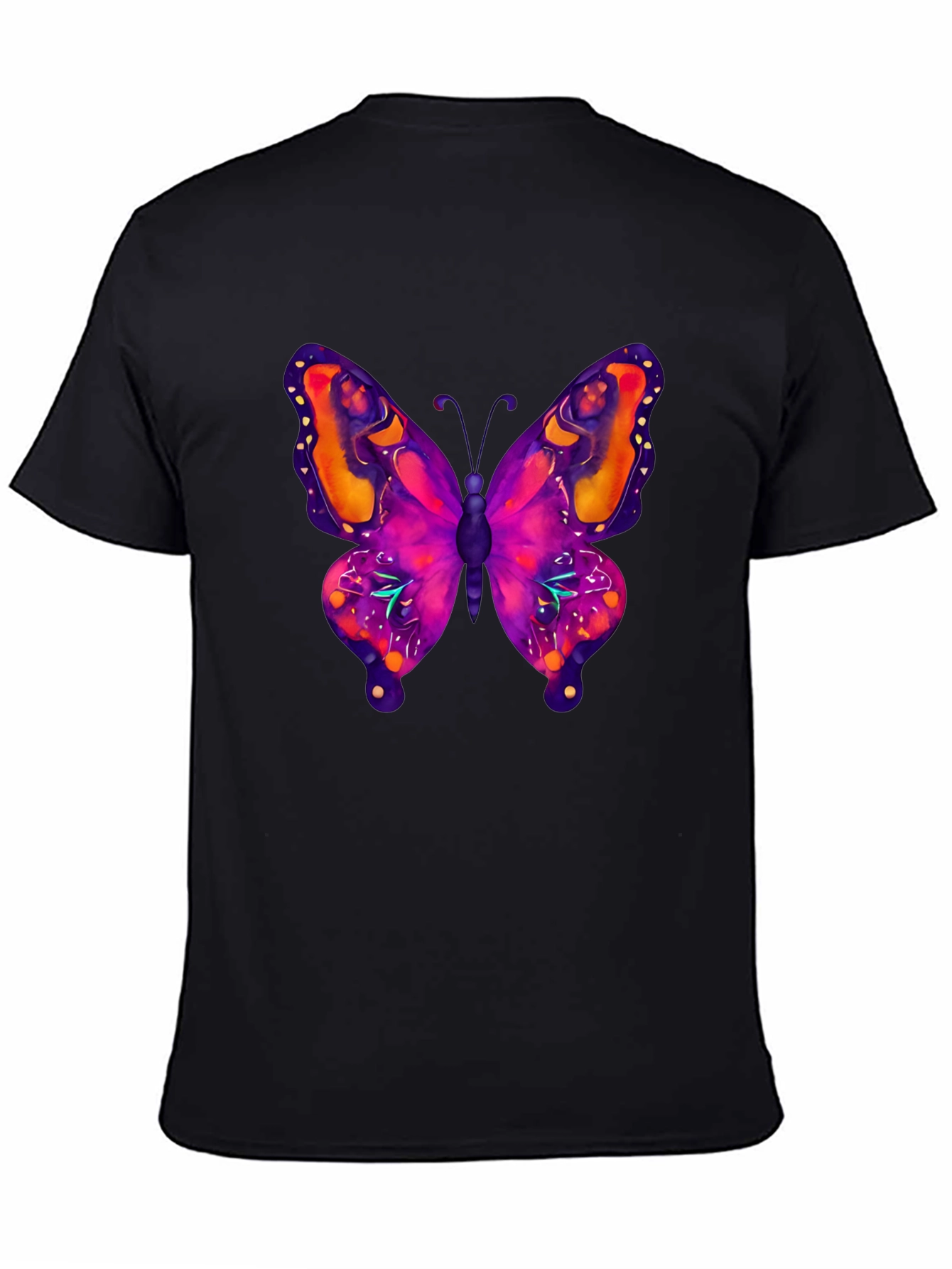 Black Butterfly Graphic Tee - Bold & Vibrant view 4