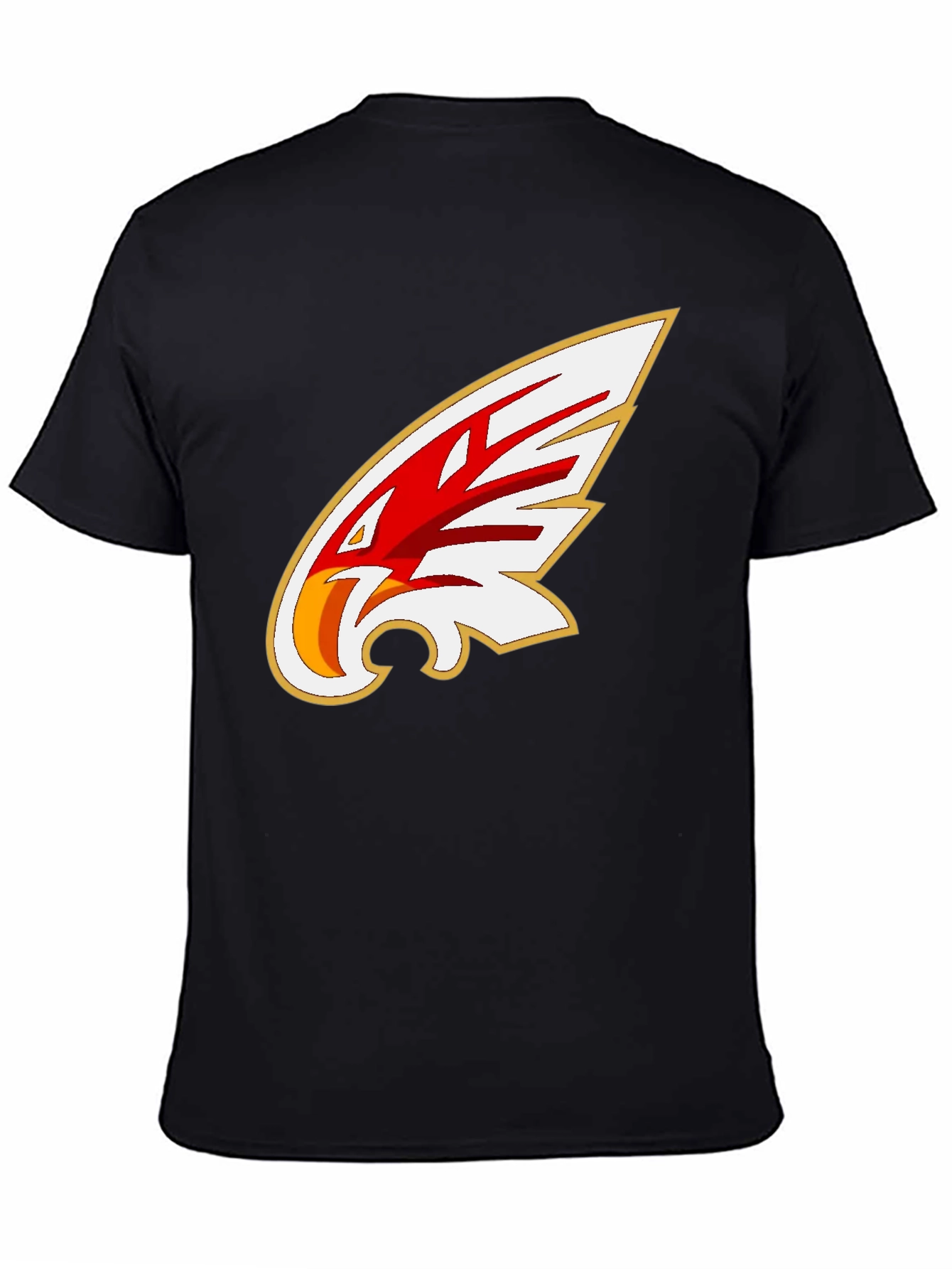 Black Eagle Design Black T-Shirt view 4