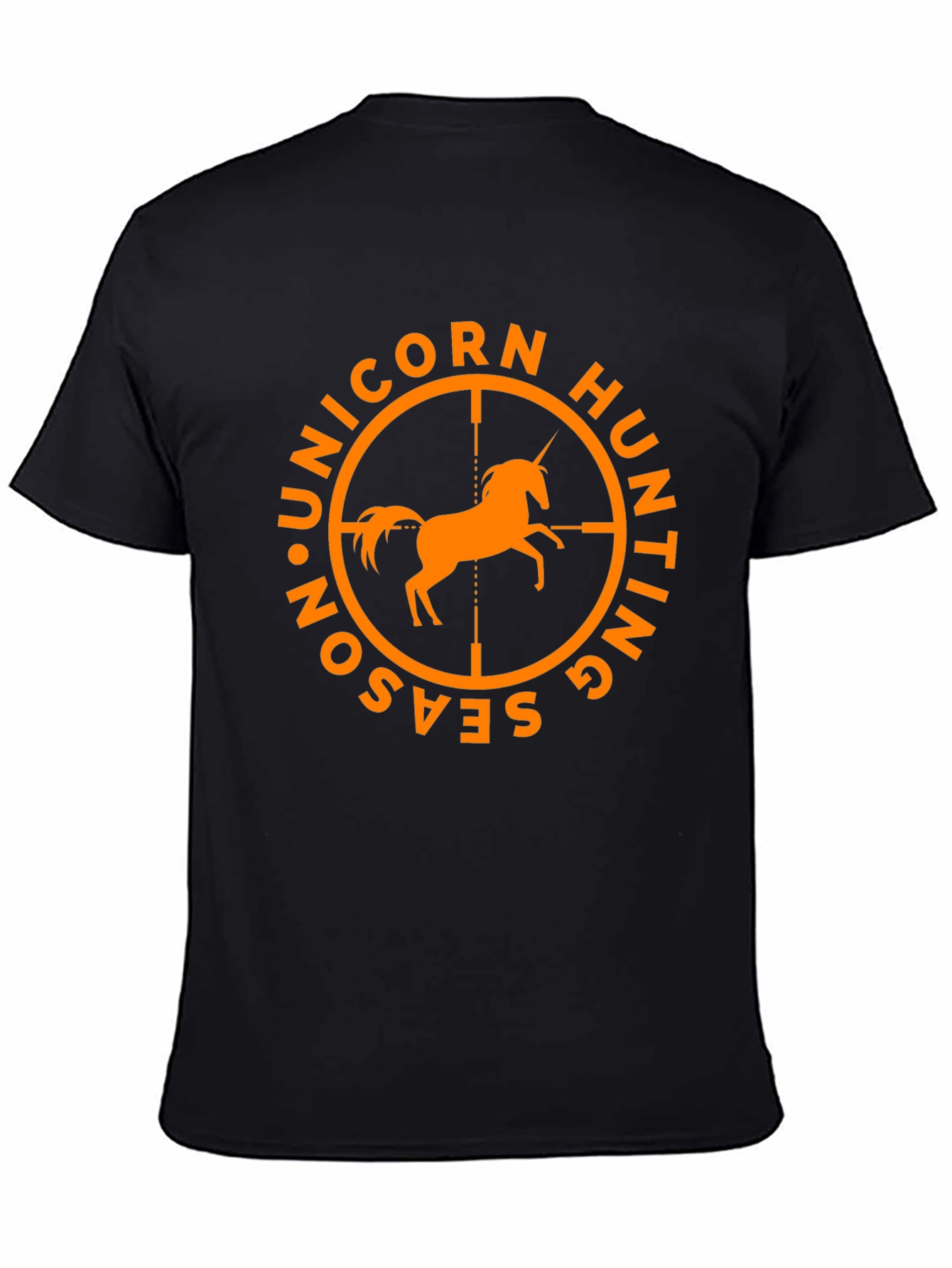 Black Unicorn Hunting Season Black T-Shirt view 4
