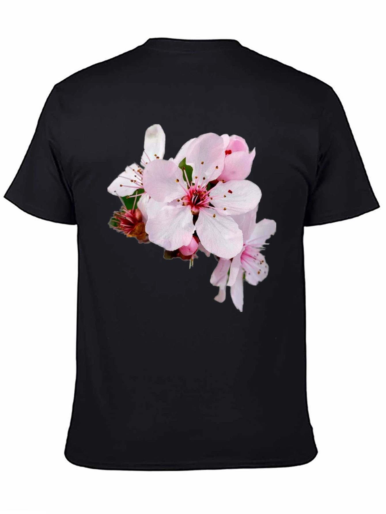 Black Floral Print T-Shirt - Casual Style view 4