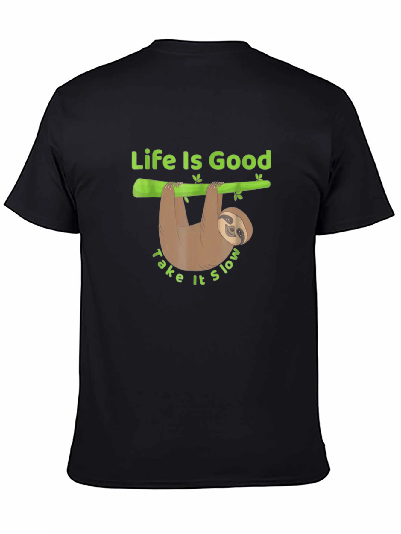 Black Life is Good Sloth Graphic Tee - Relaxed Fit view 4