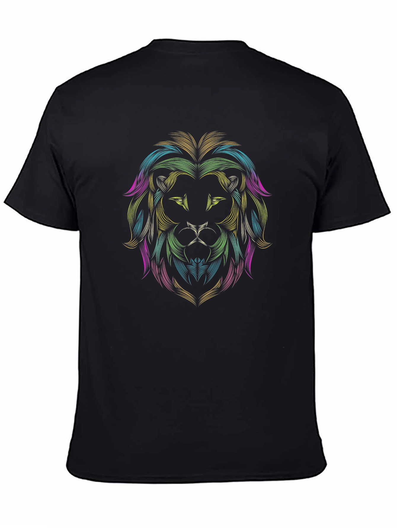 Black Lion Graphic Tee - Modern Art Design view 4