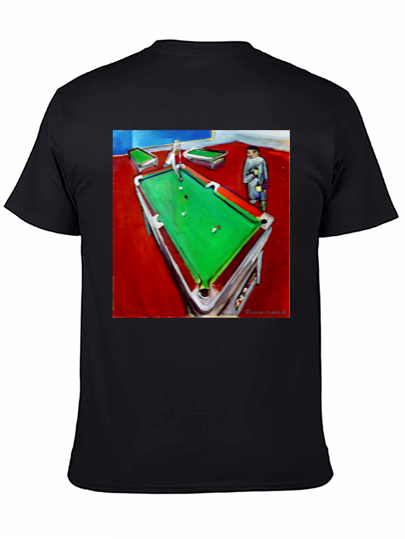 Abstract Pool Hall Graphic Tee - 4