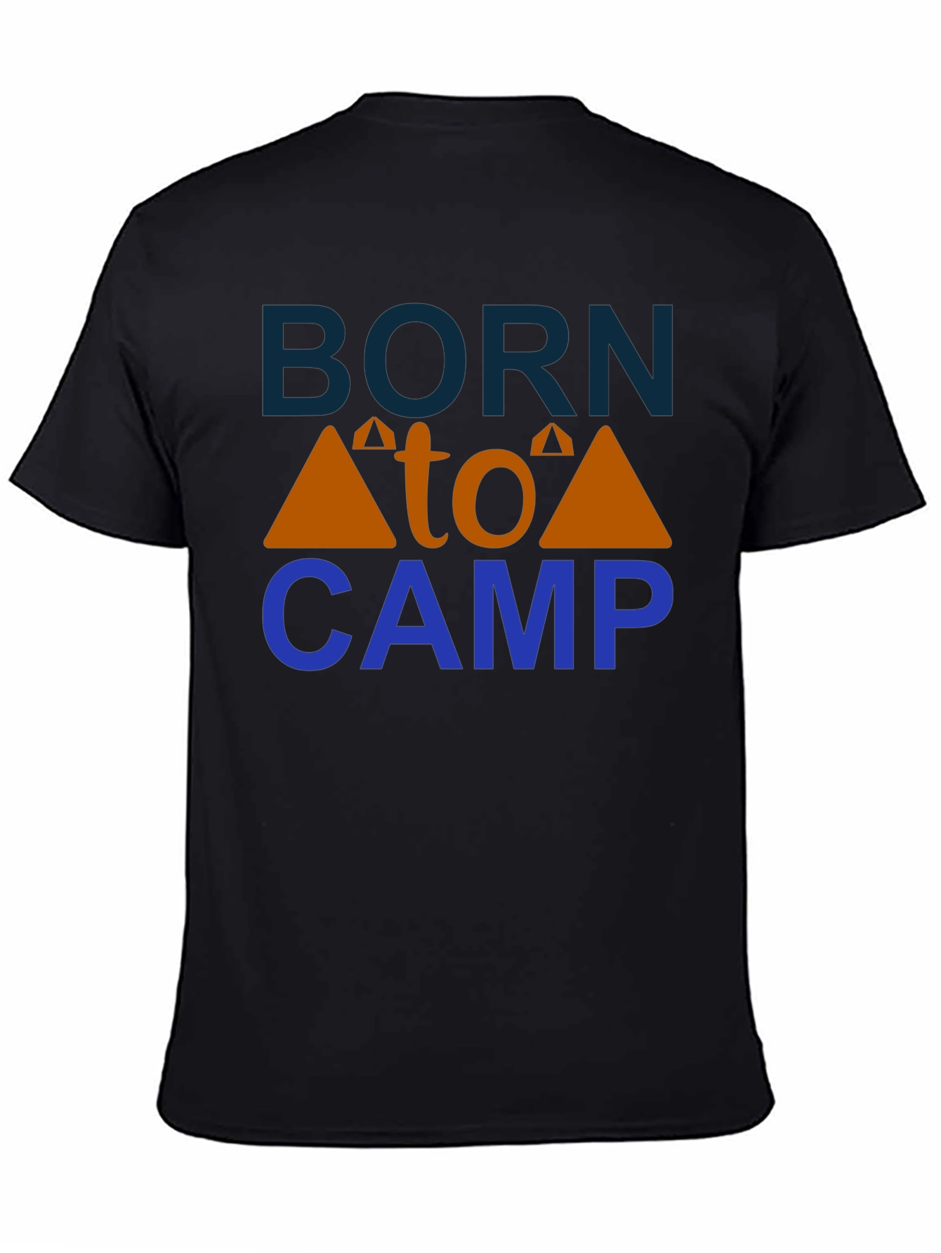 Black Born to Camp Graphic Tee view 4