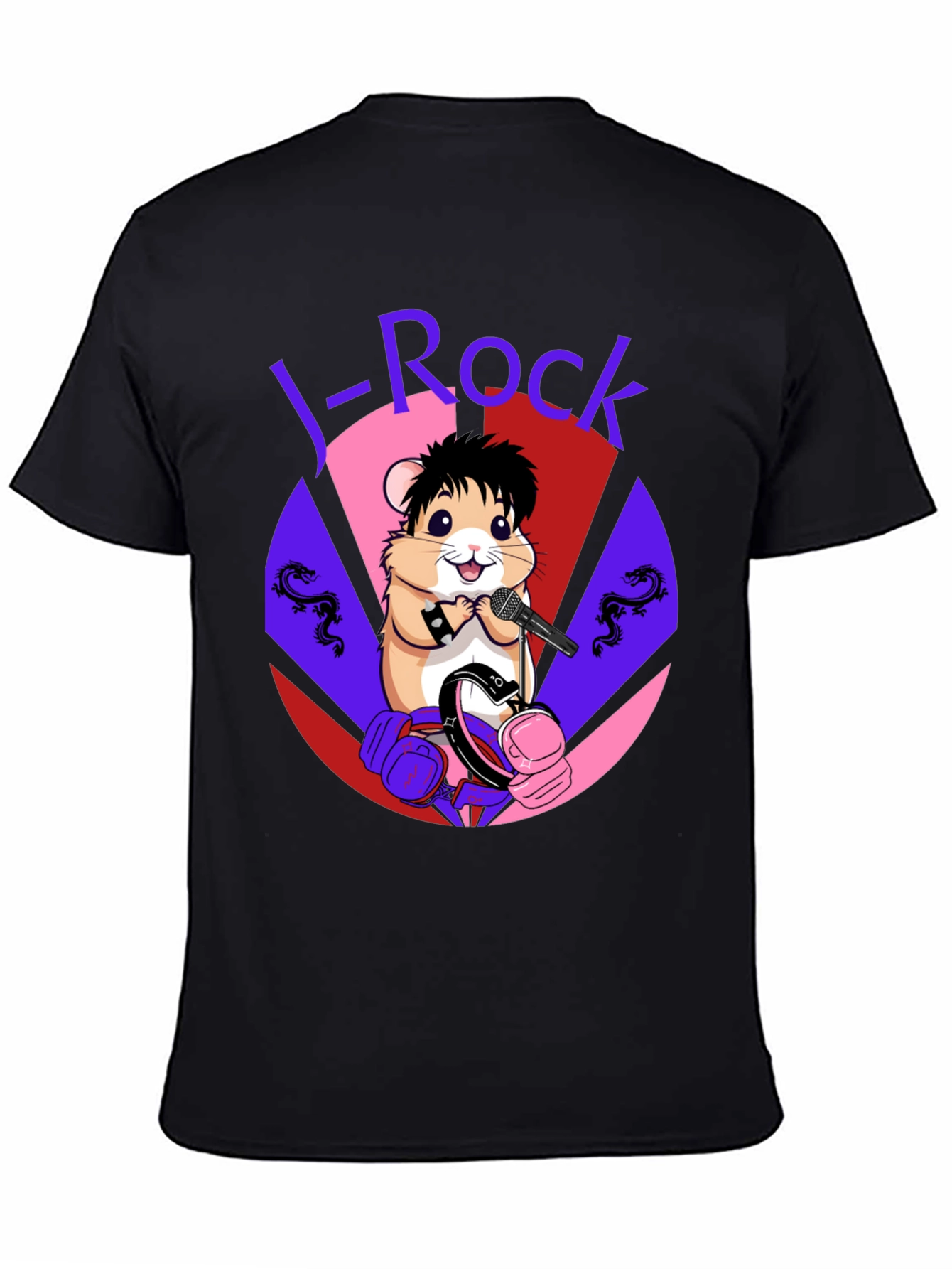 Black J-Rock Hamster Graphic Tee - Black view 4
