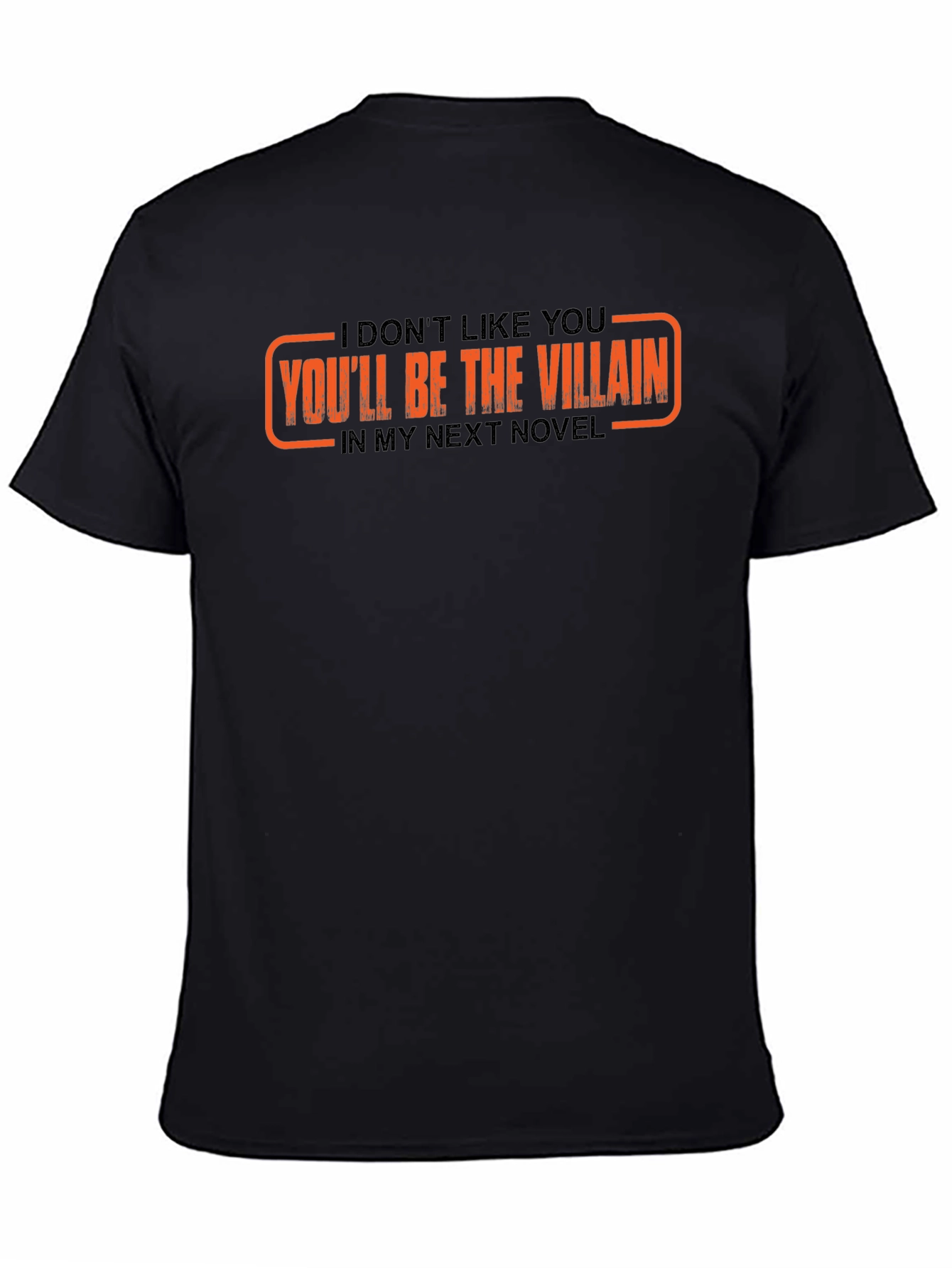 Black Villain Novel Tee - Sarcastic Novelist T-Shirt view 4