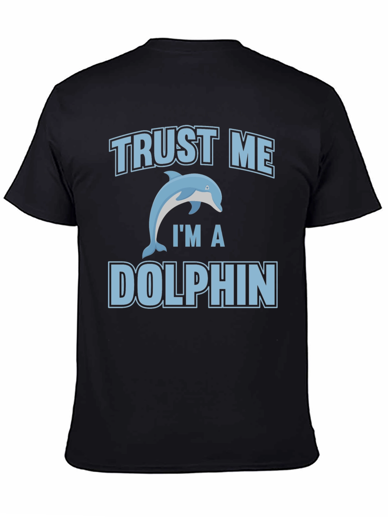 Black Trust Me I'm a Dolphin Graphic Tee view 4