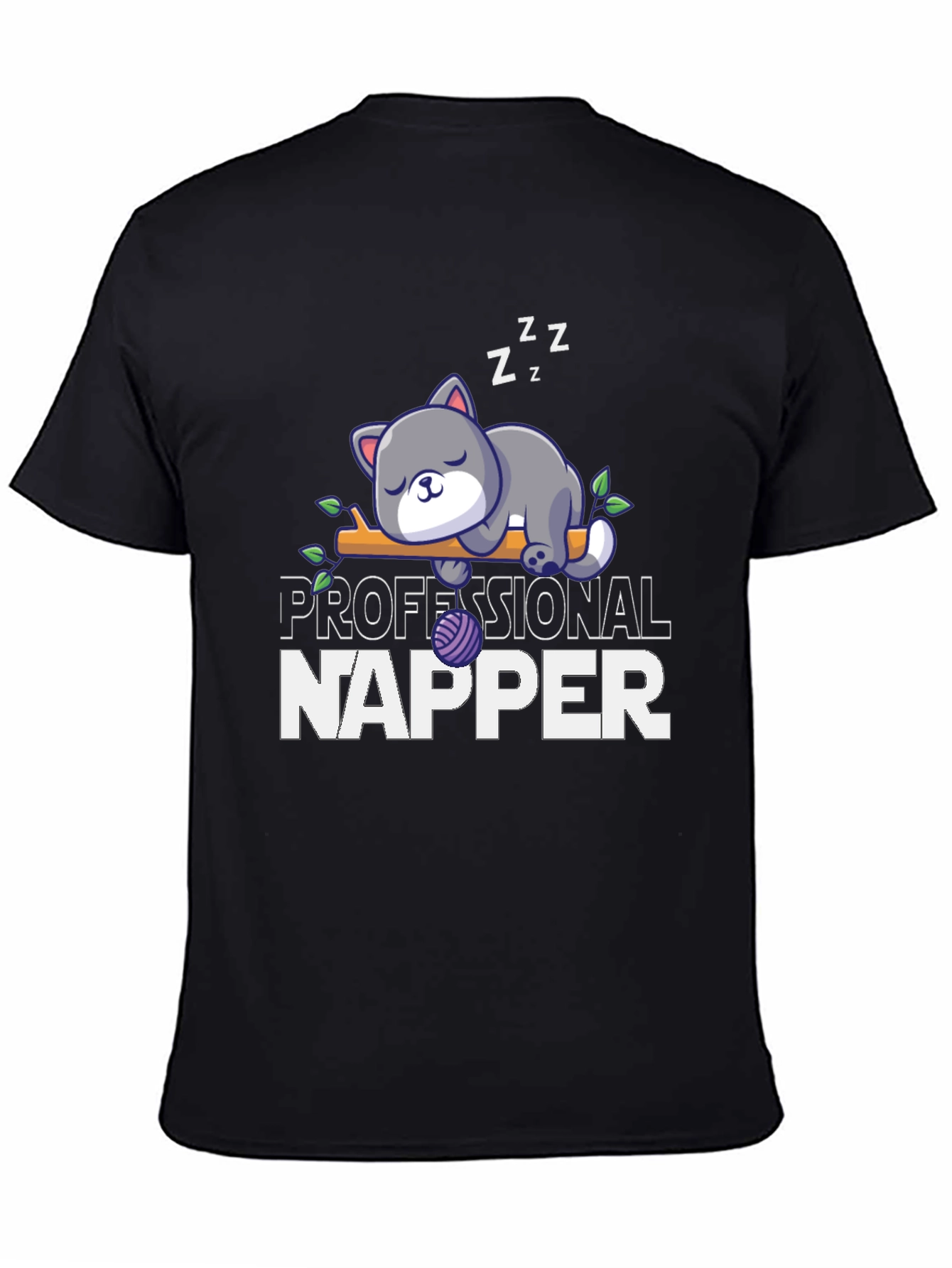 Professional Napper T-Shirt Cute Cat Tee - 4