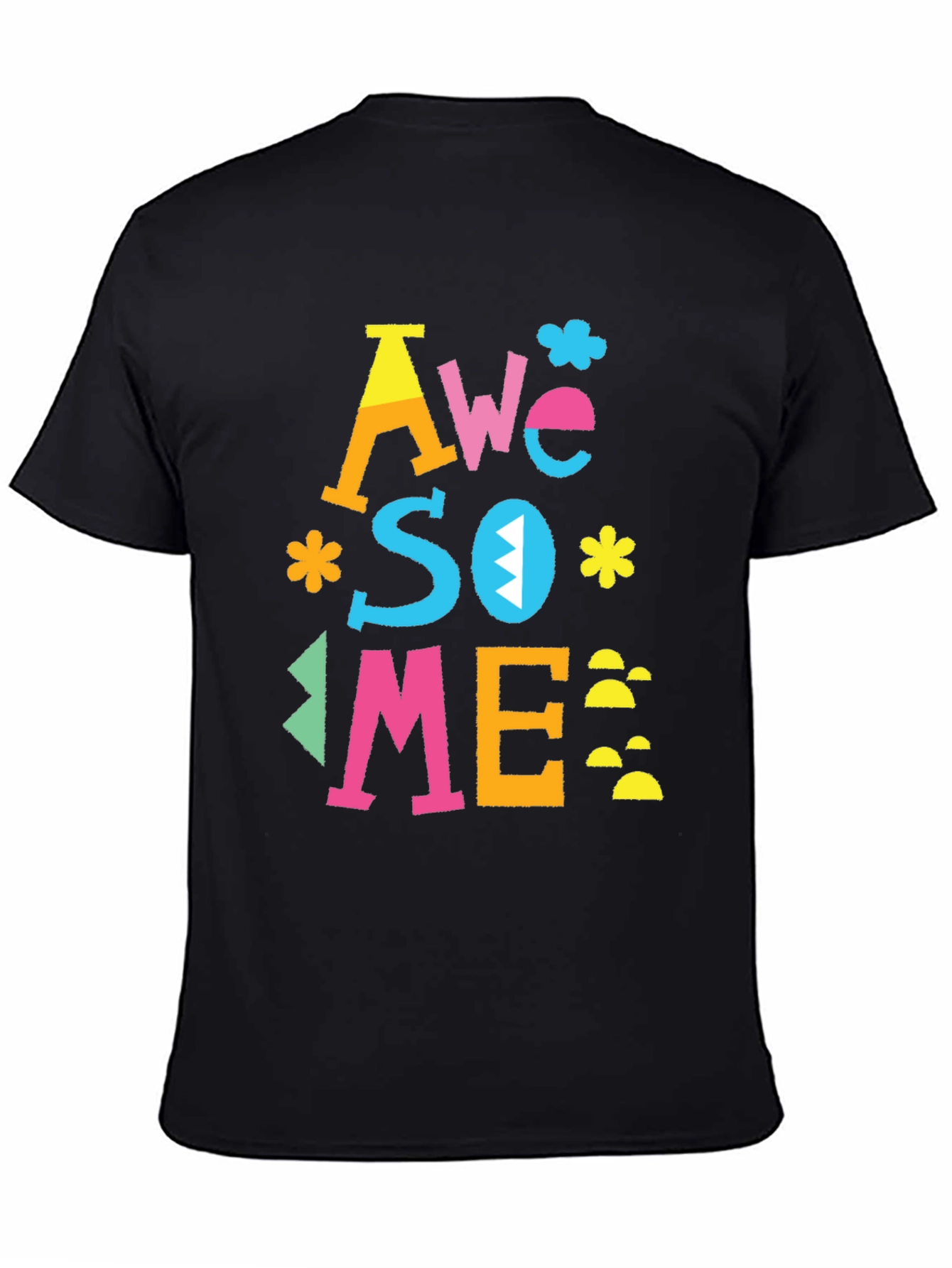Black Awesome Graphic Tee - Men's Black T-Shirt view 4