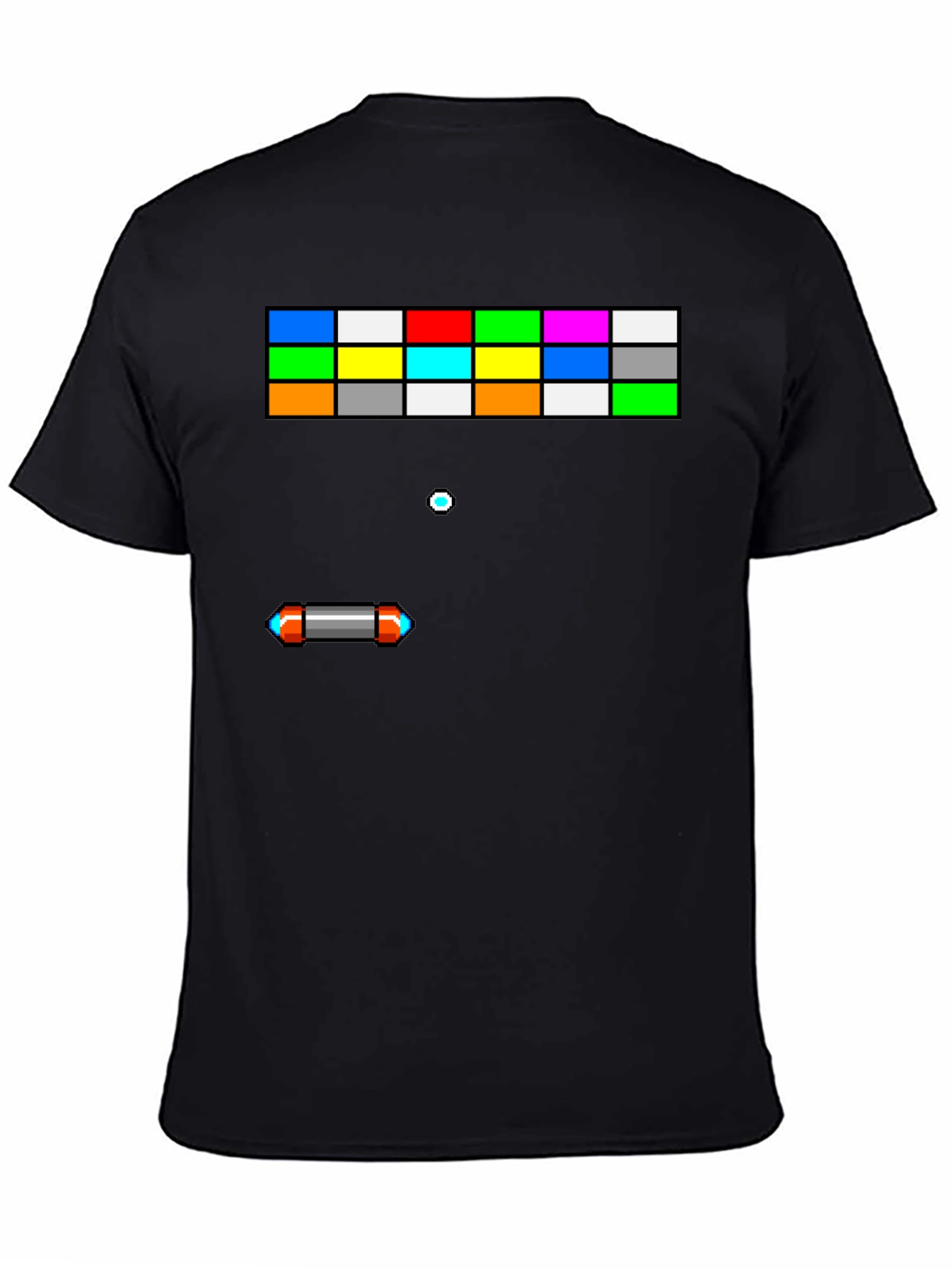 Black Retro Arcade Gamer T-Shirt - Breakout Inspired Design view 4