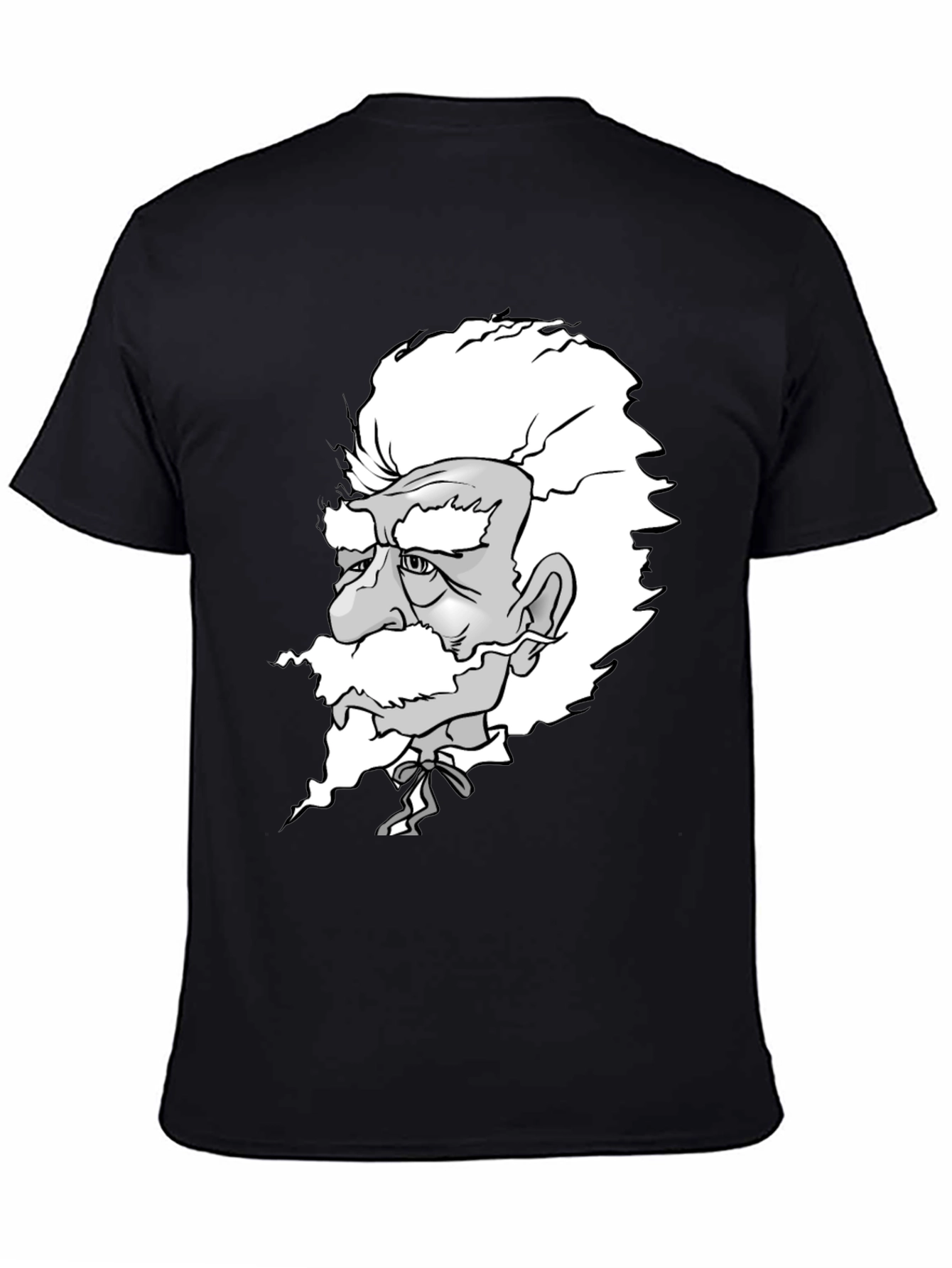 Black Einstein Graphic Print Black T-Shirt view 4