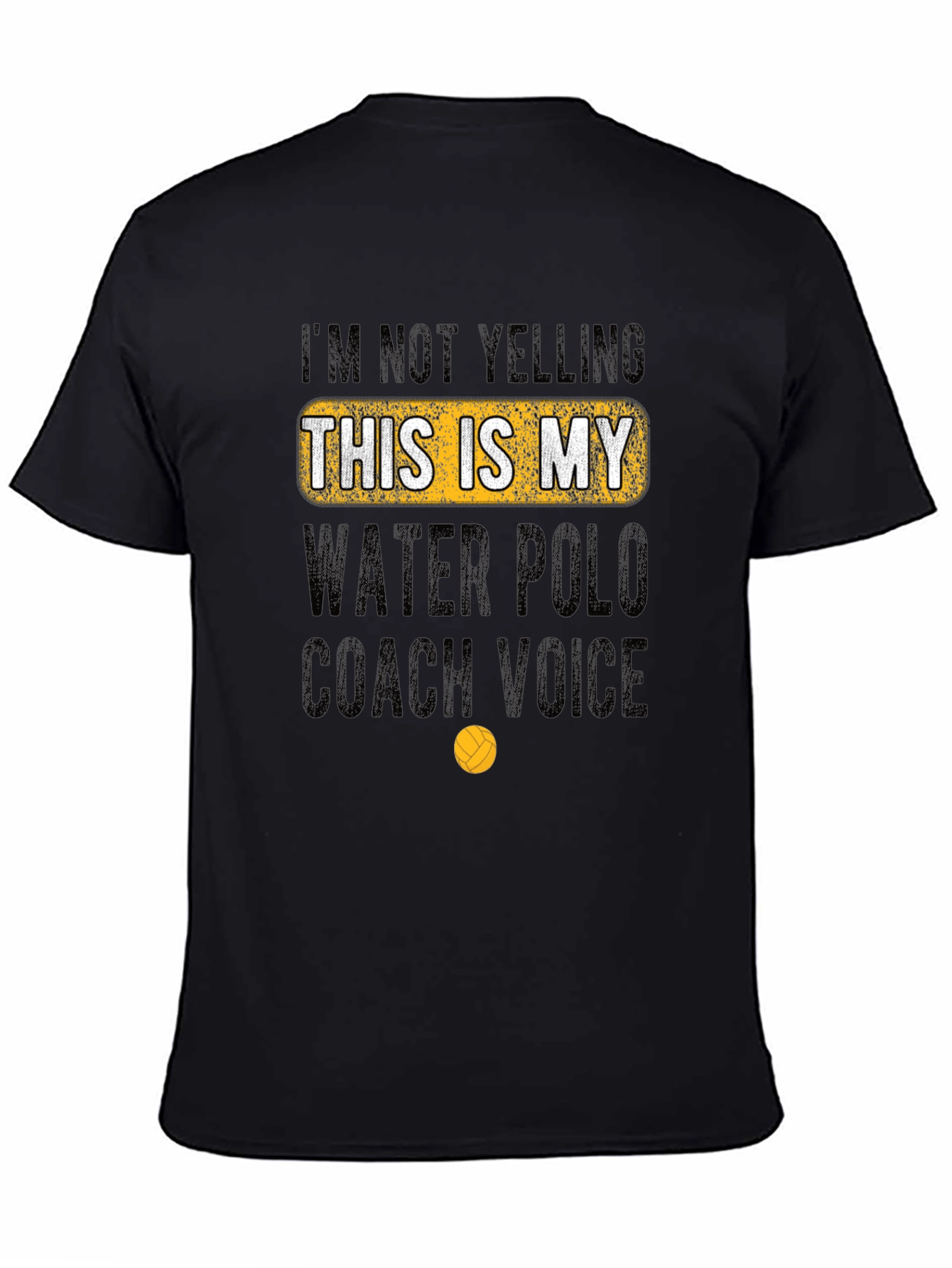 Black Water Polo Coach Novelty T-Shirt view 4