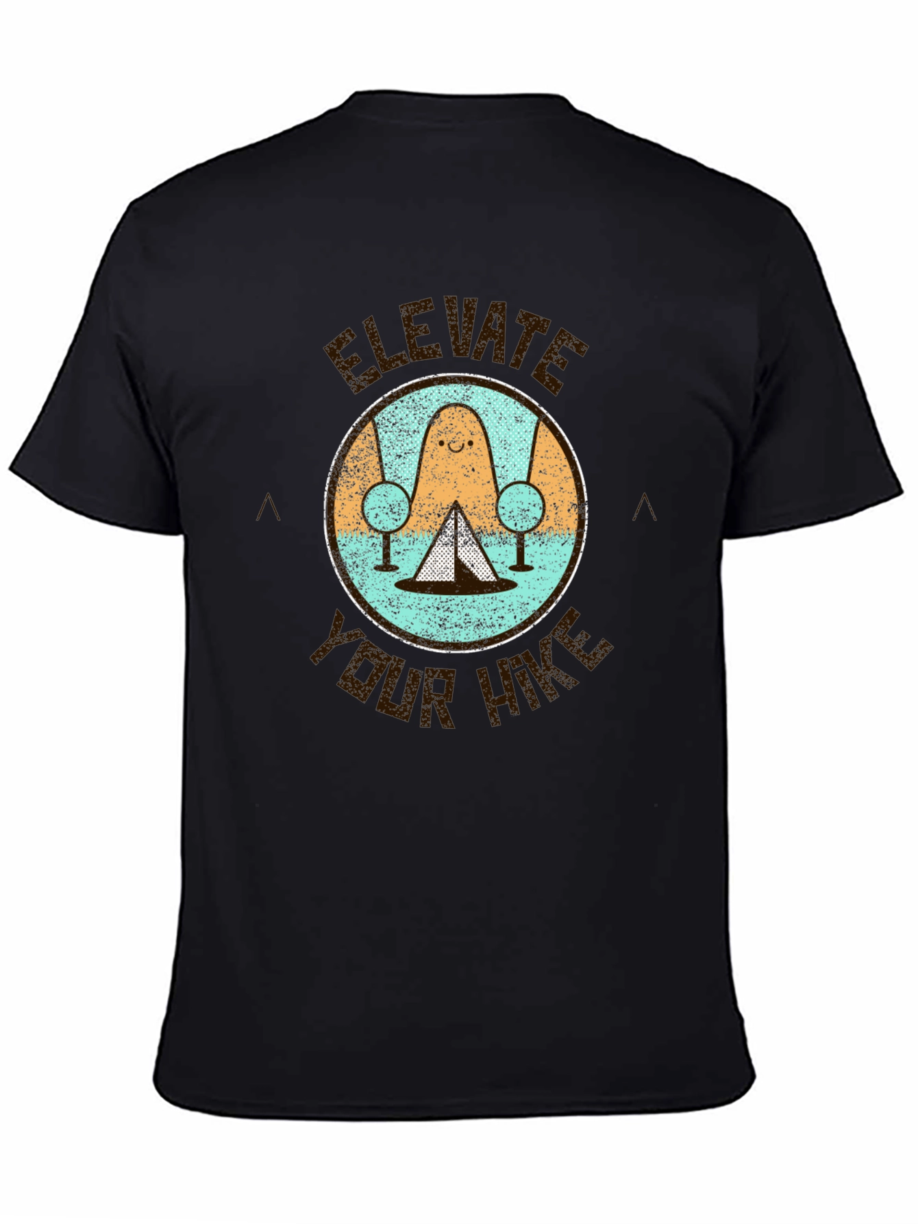 Black Elevate Your Hike T-Shirt - Camping Adventure Tee view 4