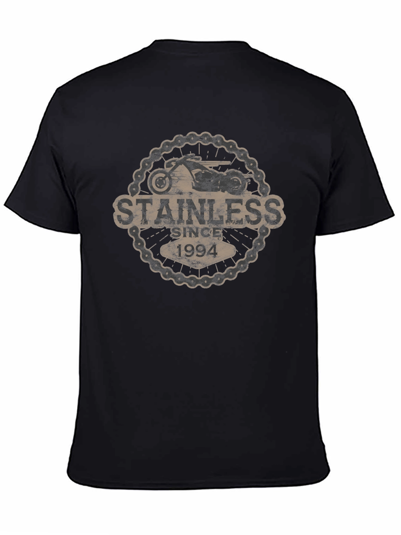 Black Stainless Since 1994 Motorcycle T-Shirt view 4